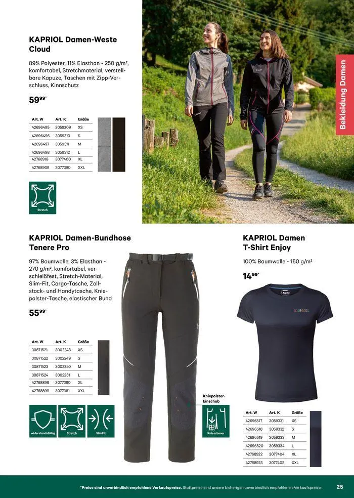 Katalog Bekleidung 2024 von 17. Mai bis 26. Mai 2024 - Flugblätt seite 25