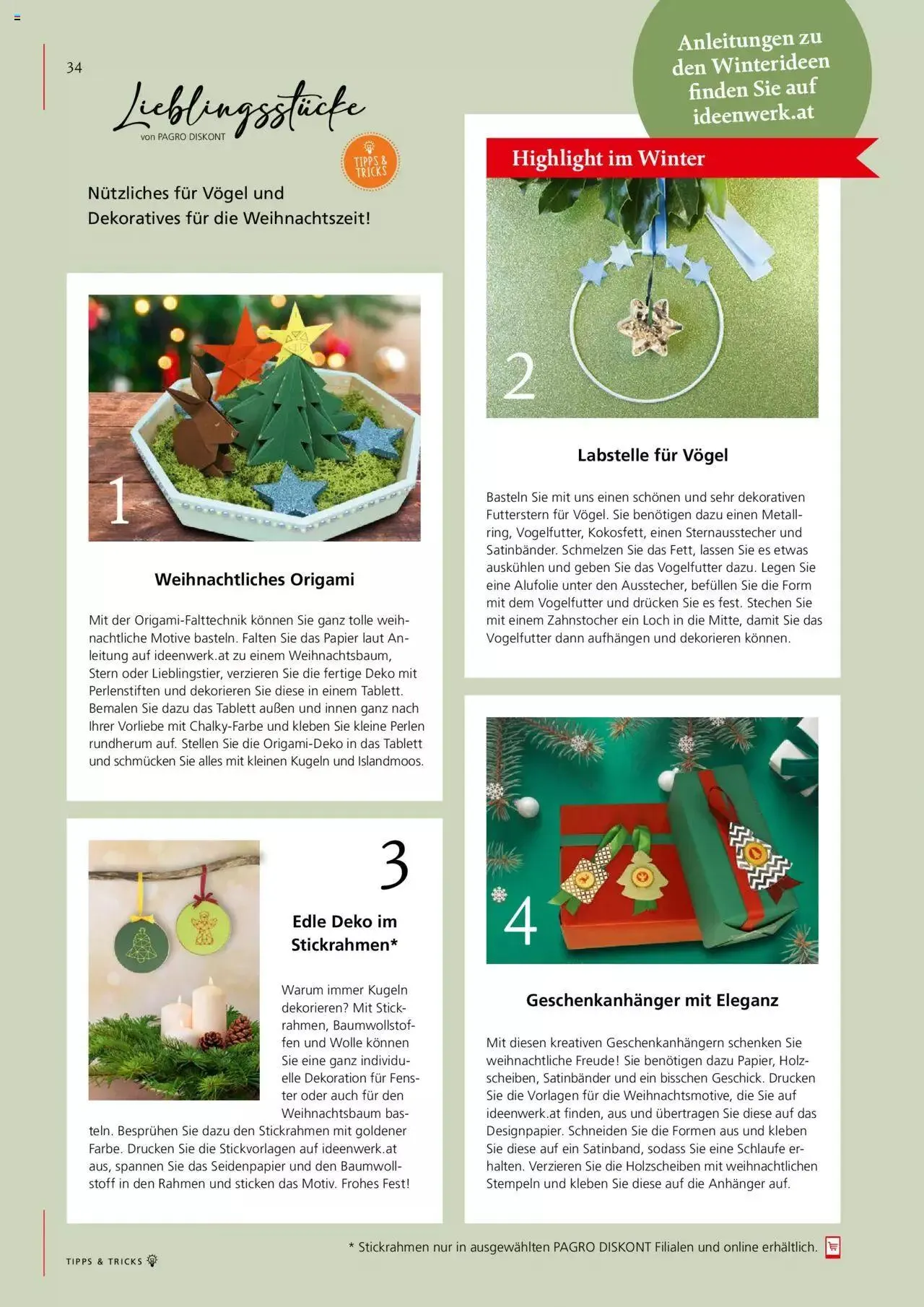 Pagro-Diskont - Ideenwerk von 3. November bis 31. Dezember 2023 - Flugblätt seite 34