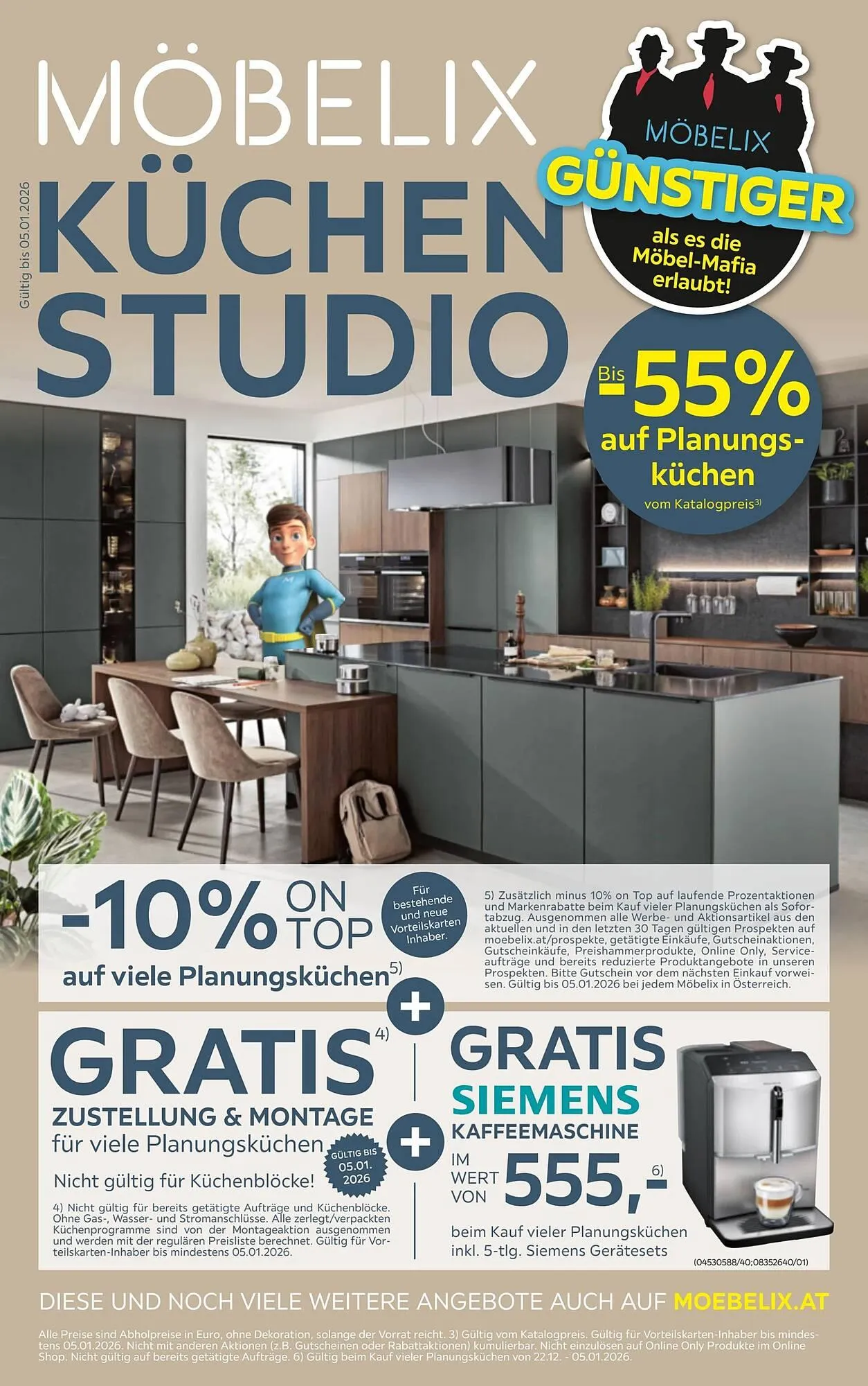 Möbelix Prospekt von 22. Dezember bis 5. Jänner 2026 - Flugblätt seite  1
