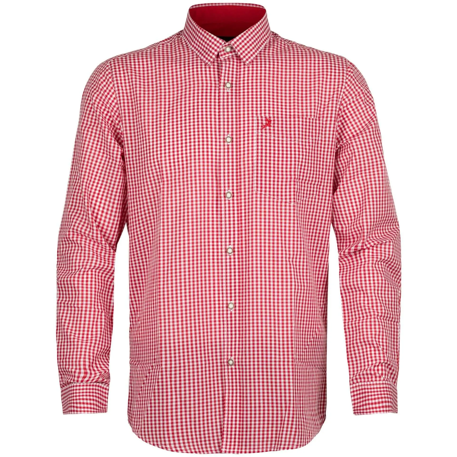 Herren Hemd "Chiemgau" Langarm, Rot