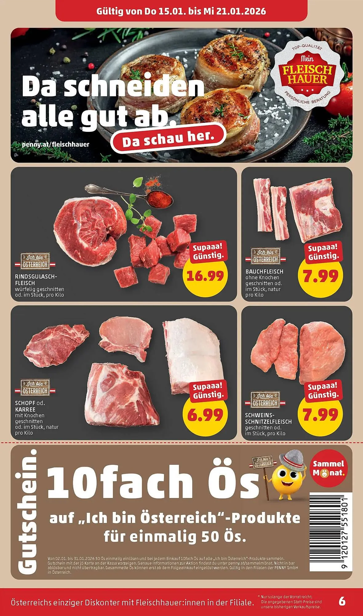 PENNY Flugblatt von 15. Jänner bis 21. Jänner 2026 - Flugblätt seite  6