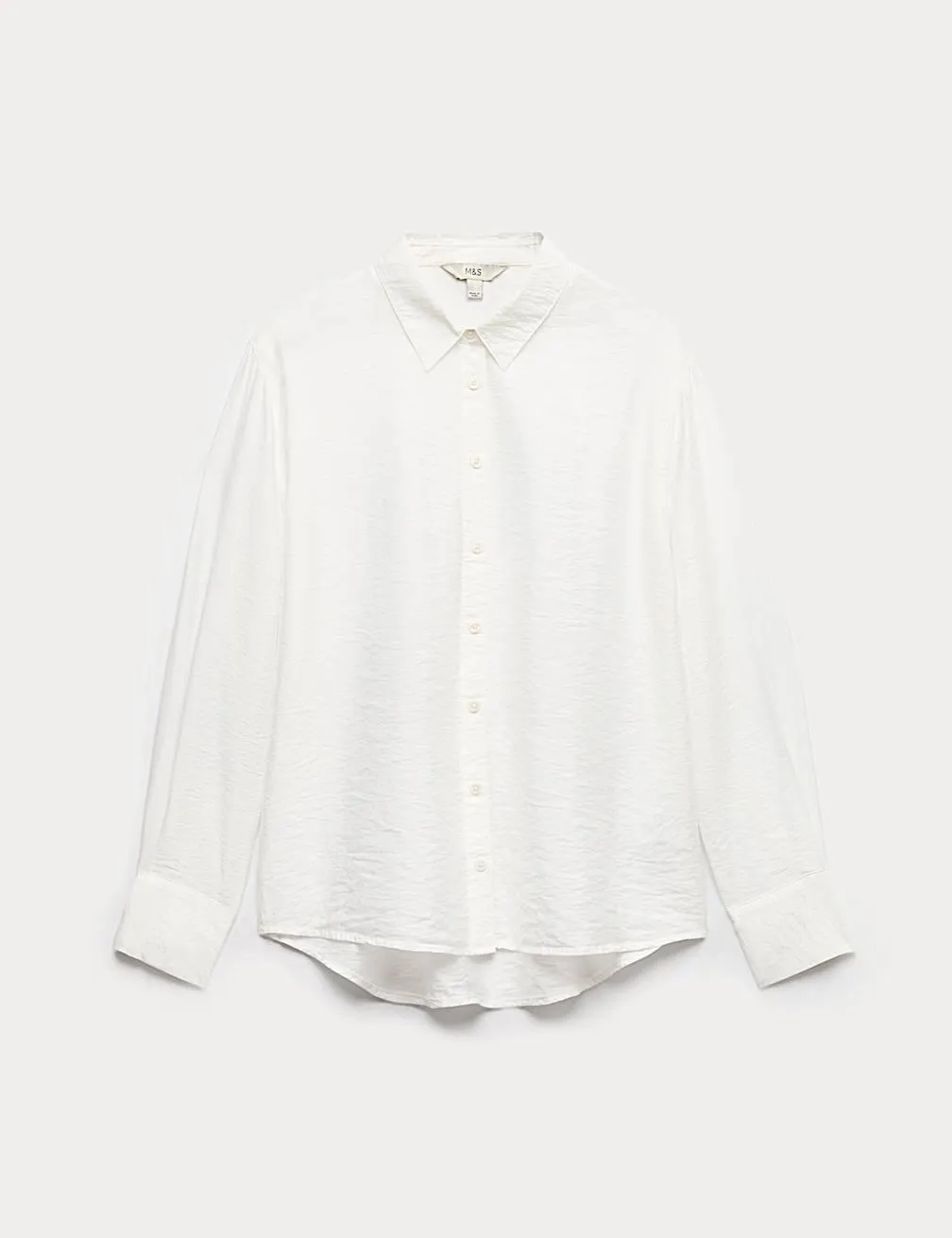 Kragenhemd mit durchgehender Knopfleiste und Strukturmuster