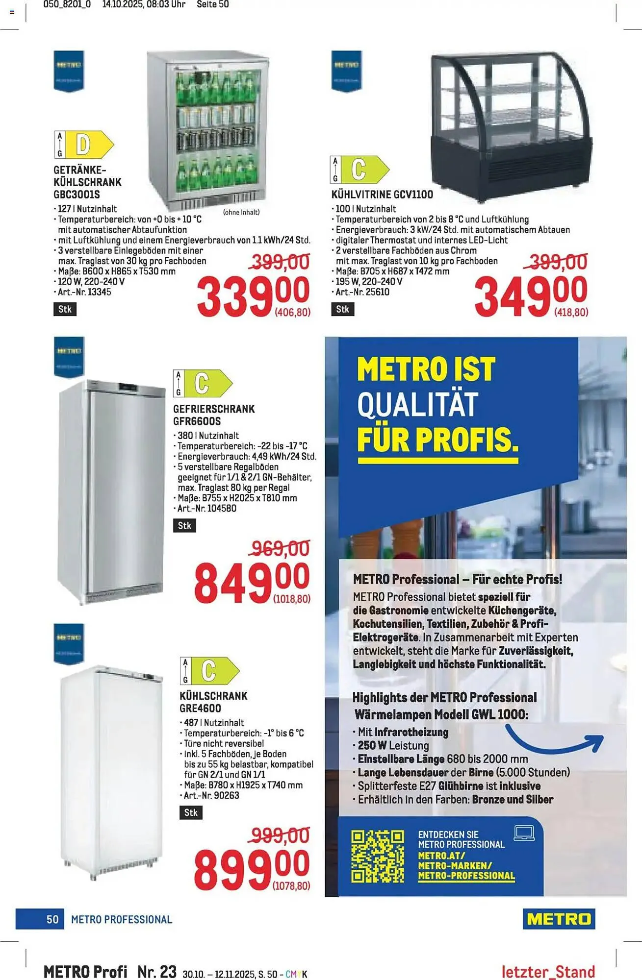 Metro Flugblatt von 30. Oktober bis 12. November 2025 - Flugblätt seite 50