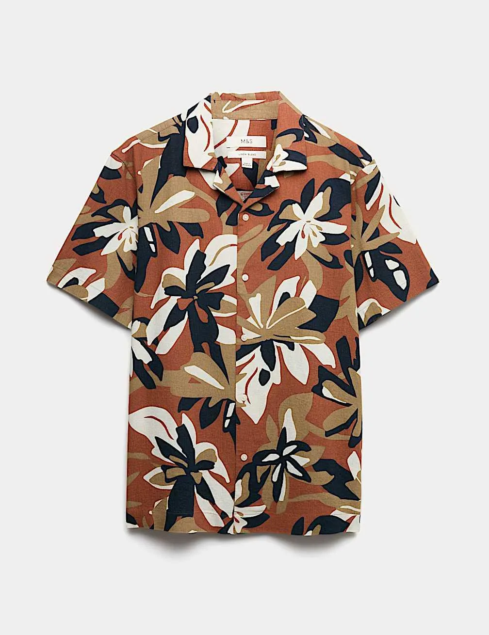 Hawaii-Hemd mit hohem Leinenanteil