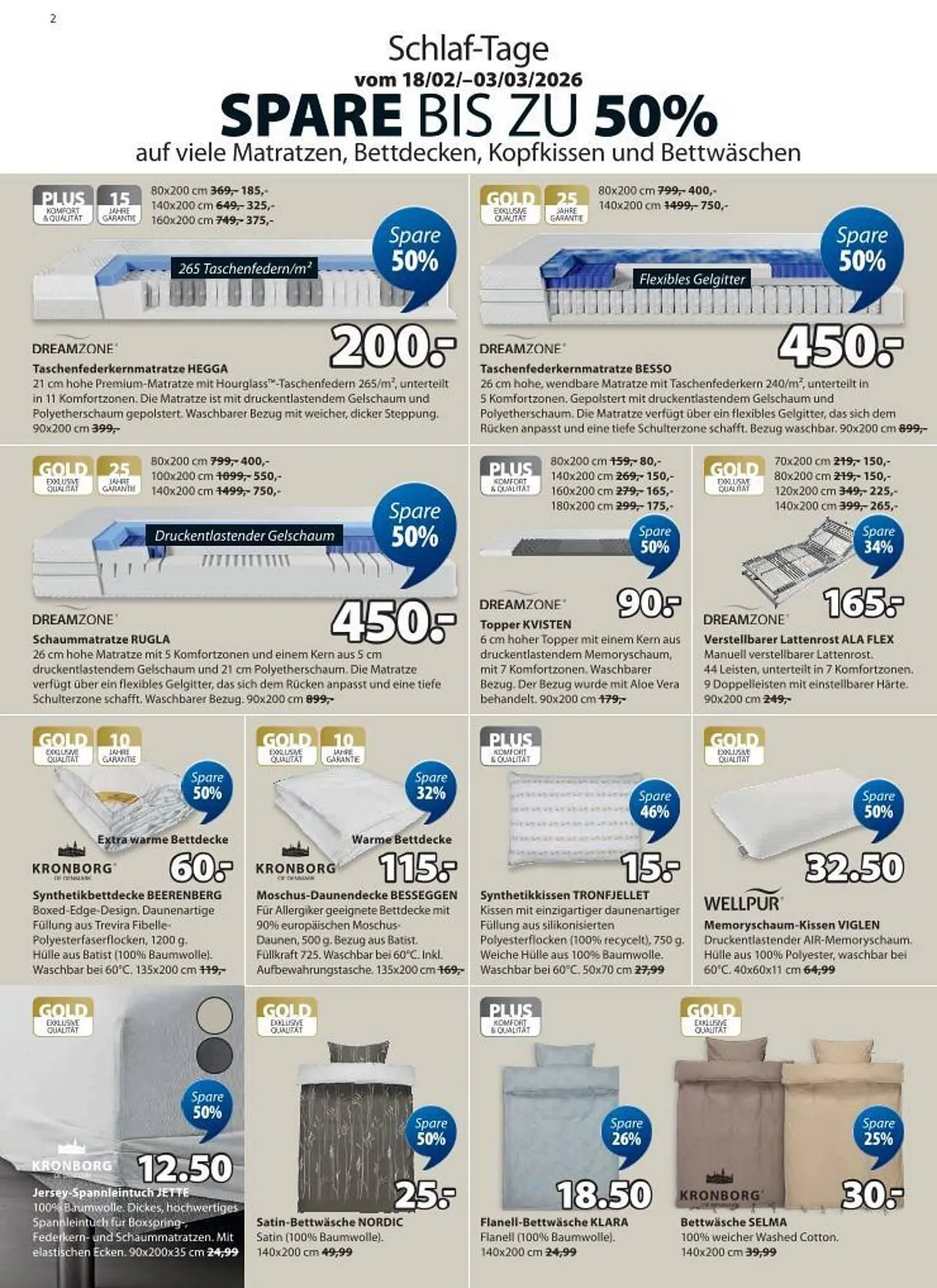 JYSK Flugblatt von 18. Februar bis 24. März 2026 - Flugblätt seite 2