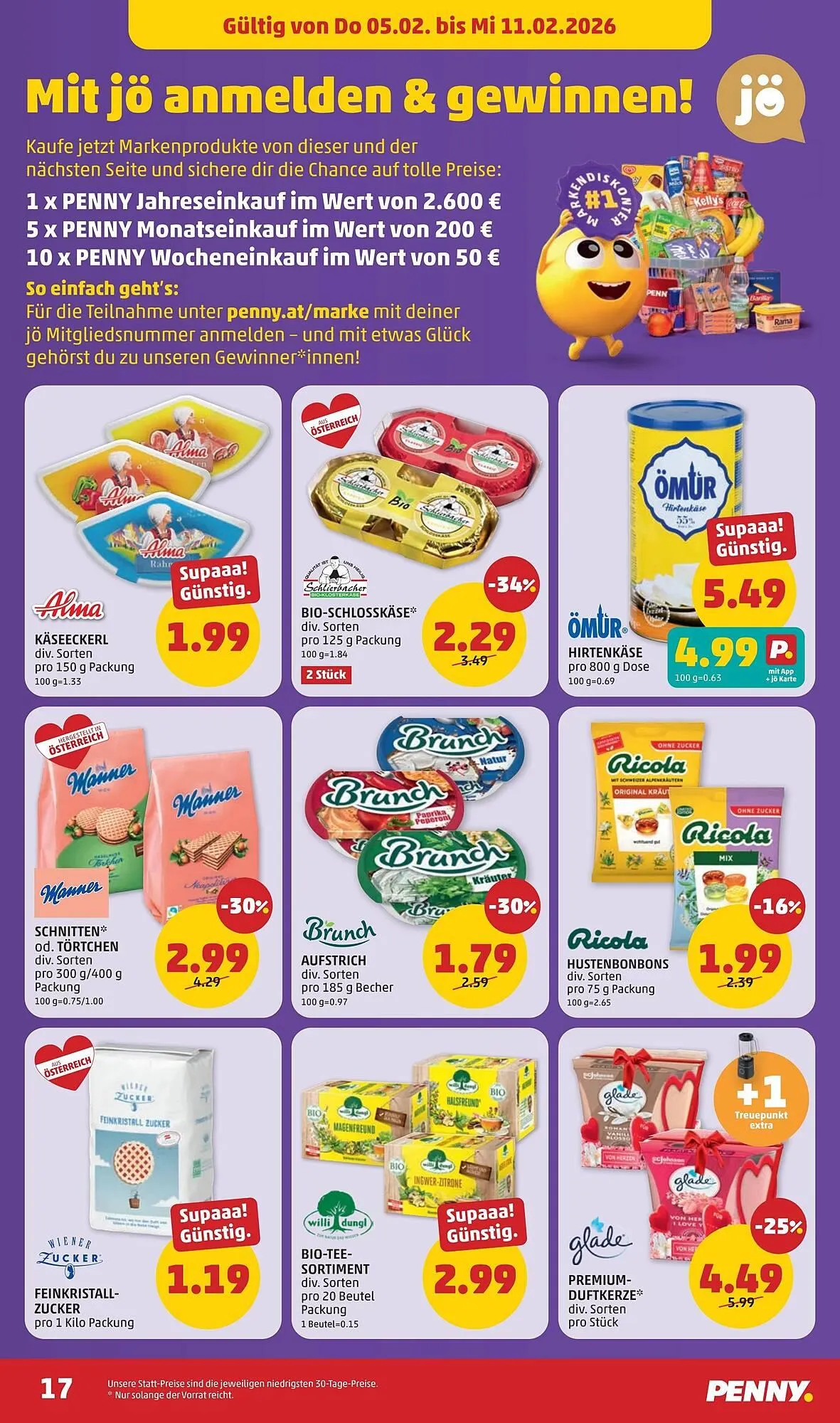 PENNY Flugblatt von 5. Februar bis 11. Februar 2026 - Flugblätt seite  17