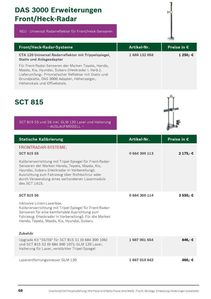 Werkstattausrüstung von Bosch von 21. Mai bis 31. Dezember 2024 - Flugblätt seite  68