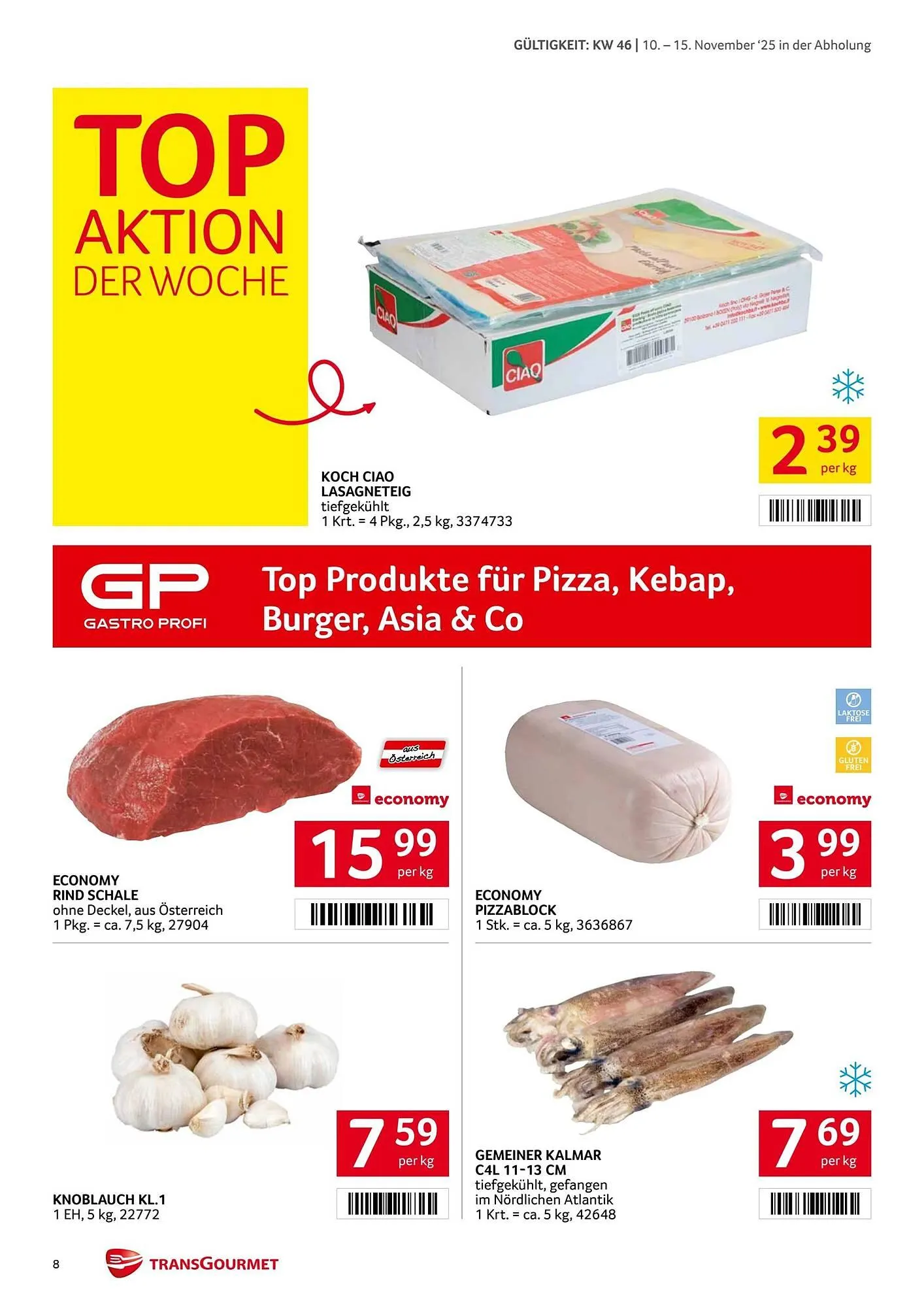 Transgourmet Flugblatt von 10. November bis 15. November 2025 - Flugblätt seite  8