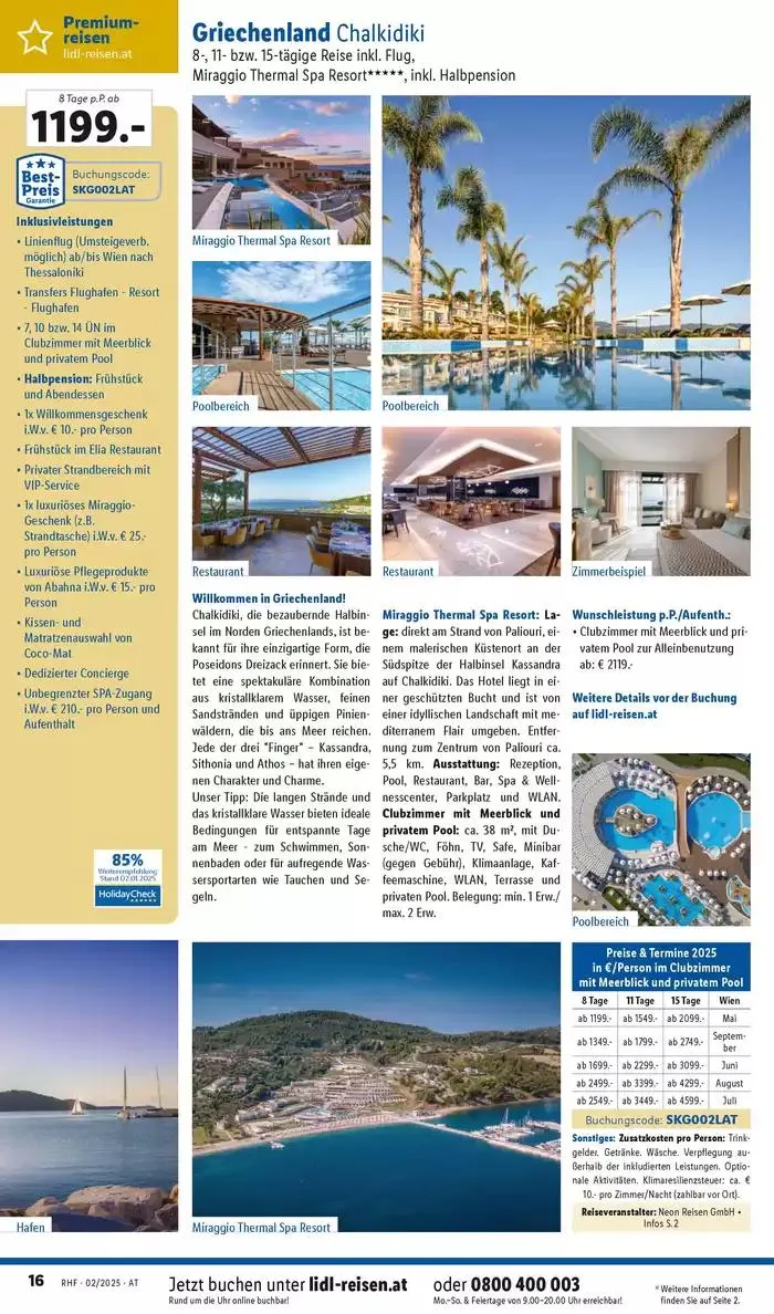 Aktuelle Reiseprospekte Hauptprospekt Februar von 29. Jänner bis 28. Februar 2025 - Flugblätt seite  16