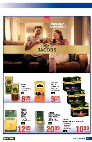 METRO Flugblatt Food - Starke Marken von 20. August bis 2. September 2026 - Flugblätt seite 15