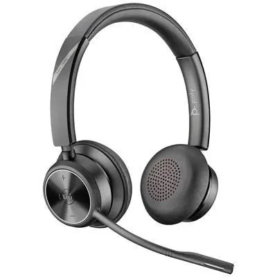 HP Poly Savi 7320 Stereo DECT Computer On Ear Kopfhörer DECT Stereo Schwarz Lautstärkeregelung, Mikrofon-Stummschaltun