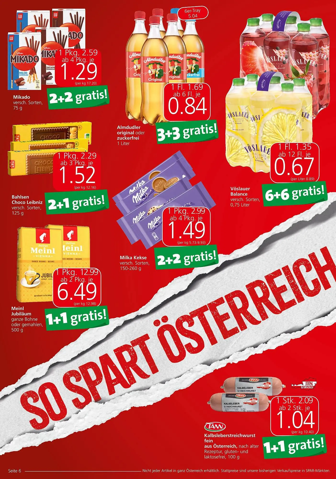 Spar Flugblatt von 23. November bis 13. Dezember 2023 - Flugblätt seite 6