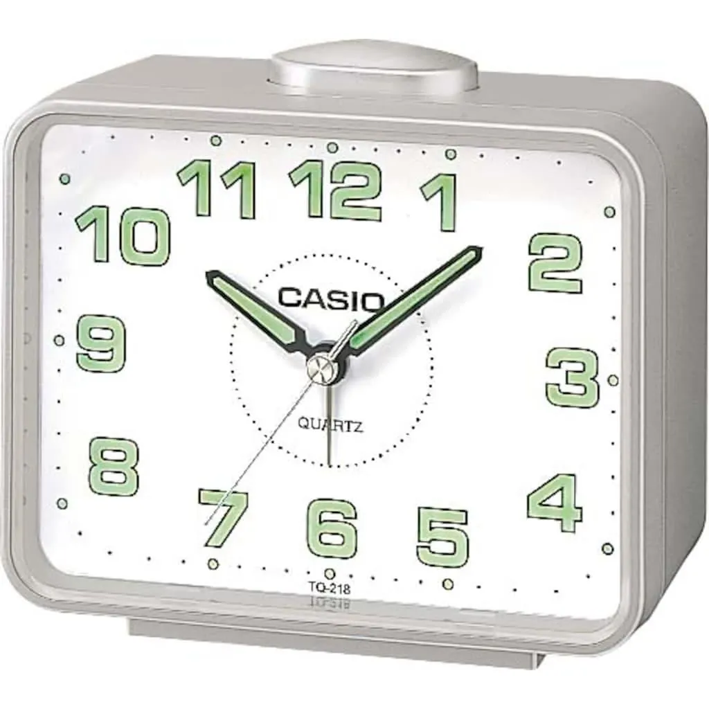 CASIO Quarzwecker »TQ-218-8EF« Wecker, Leuchtzeiger, Leuchtziffern, Schlafzimmer, Geschenkidee