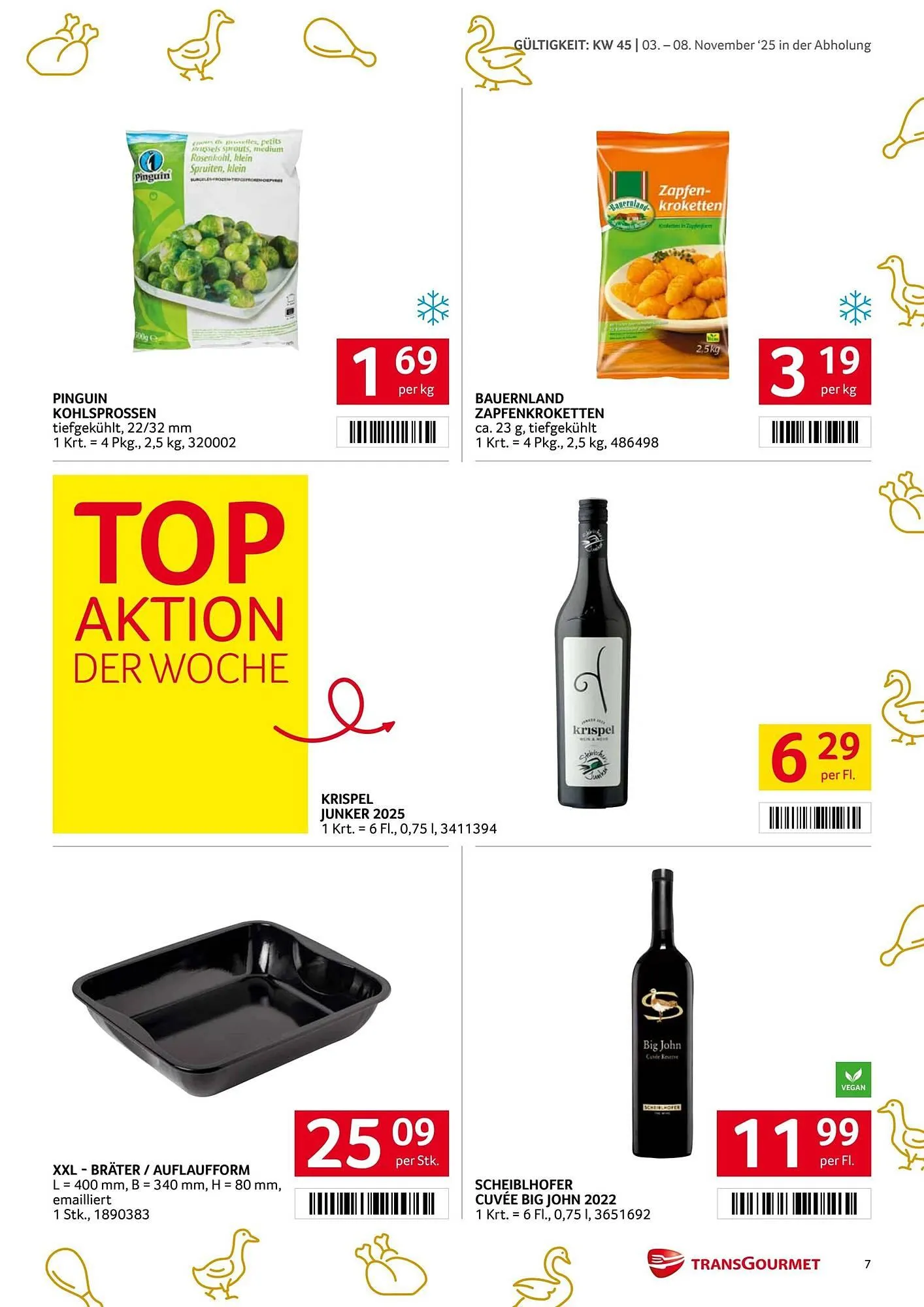 Transgourmet Flugblatt von 3. November bis 9. November 2025 - Flugblätt seite 7