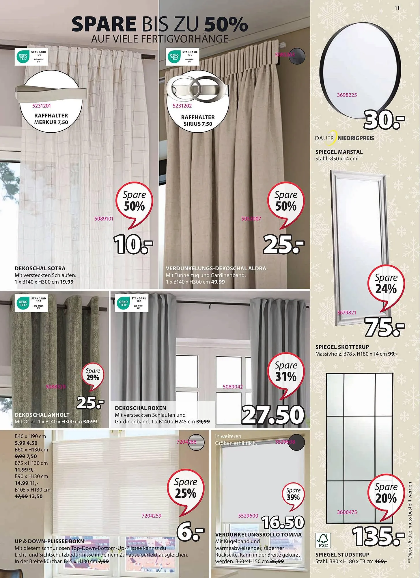 JYSK Flugblatt von 29. November bis 2. Jänner 2024 - Flugblätt seite 11