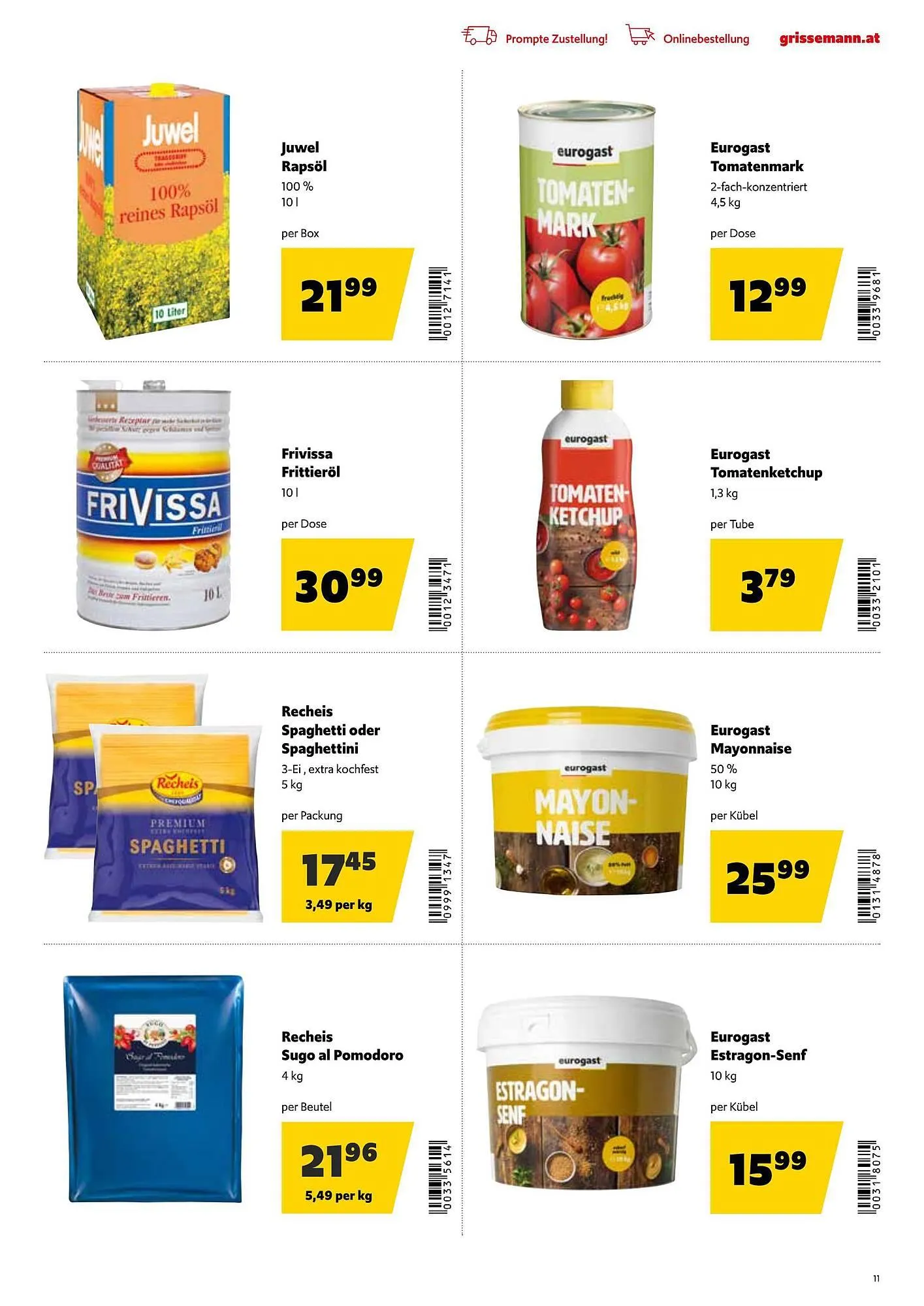 Eurogast Grissemann Flugblatt von 17. November bis 29. November 2025 - Flugblätt seite  11