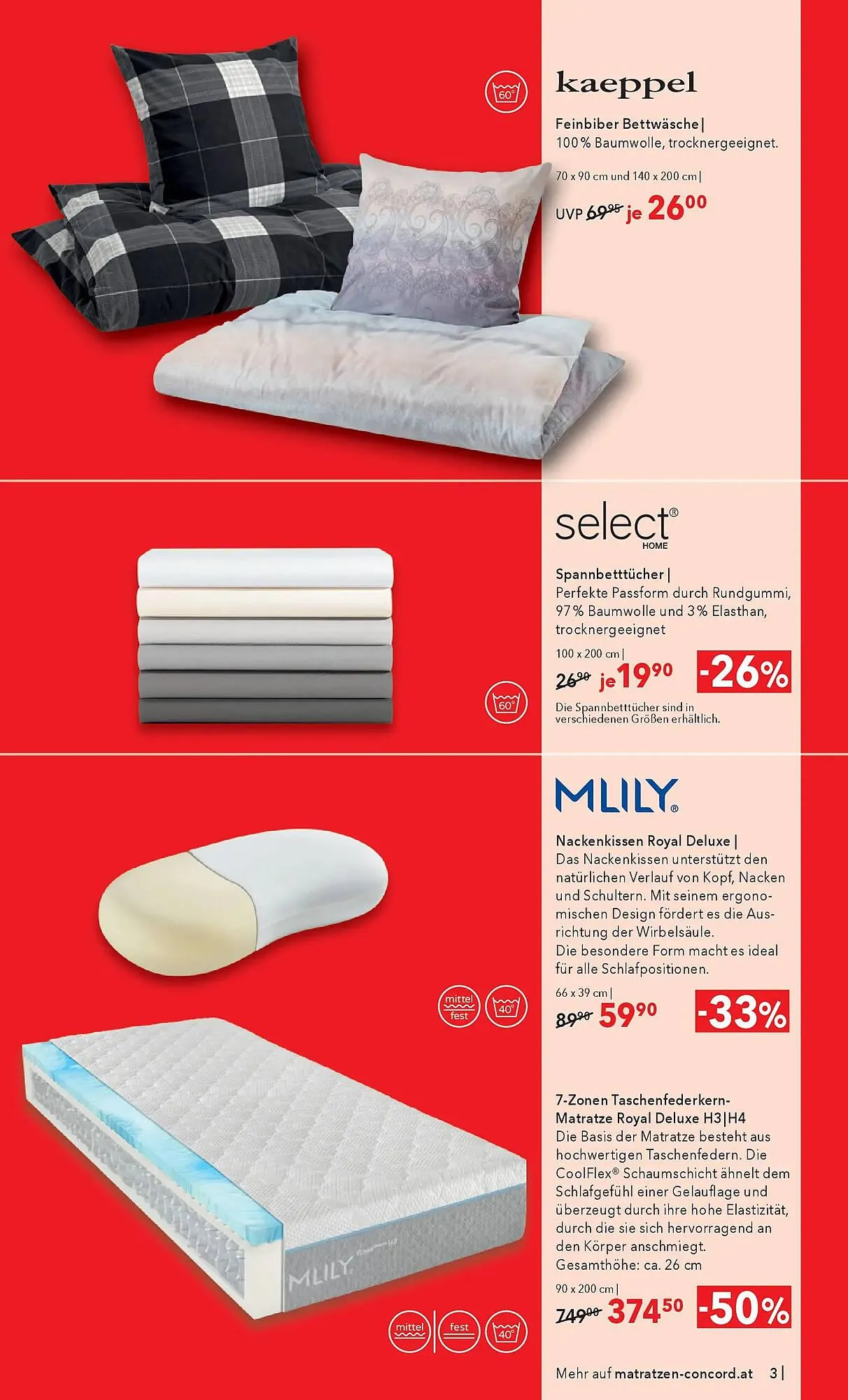 Matratzen Concord Prospekt von 28. Jänner bis 24. Februar 2026 - Flugblätt seite  3