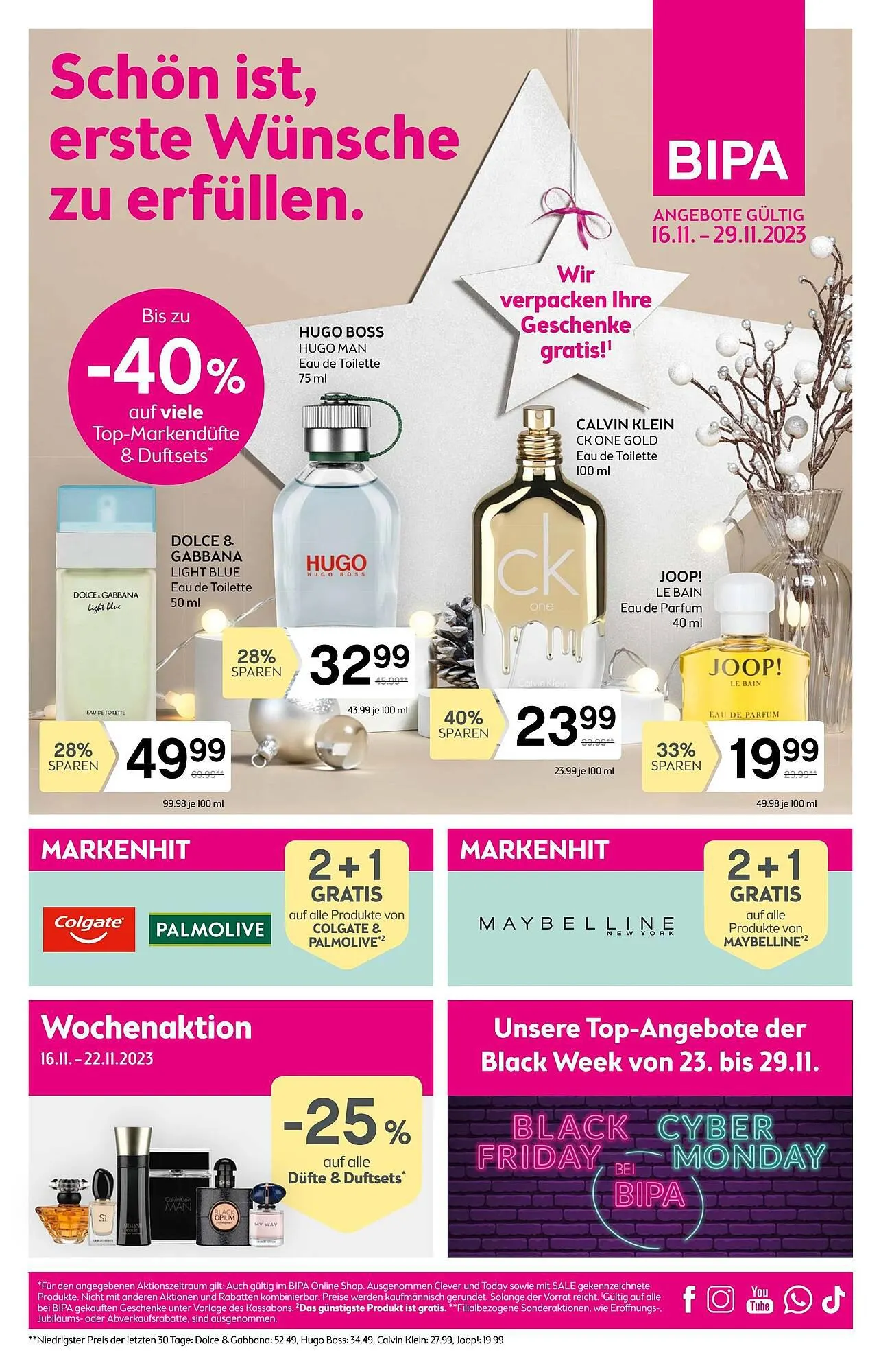 Bipa Flugblatt von 15. November bis 29. November 2023 - Flugblätt seite  1