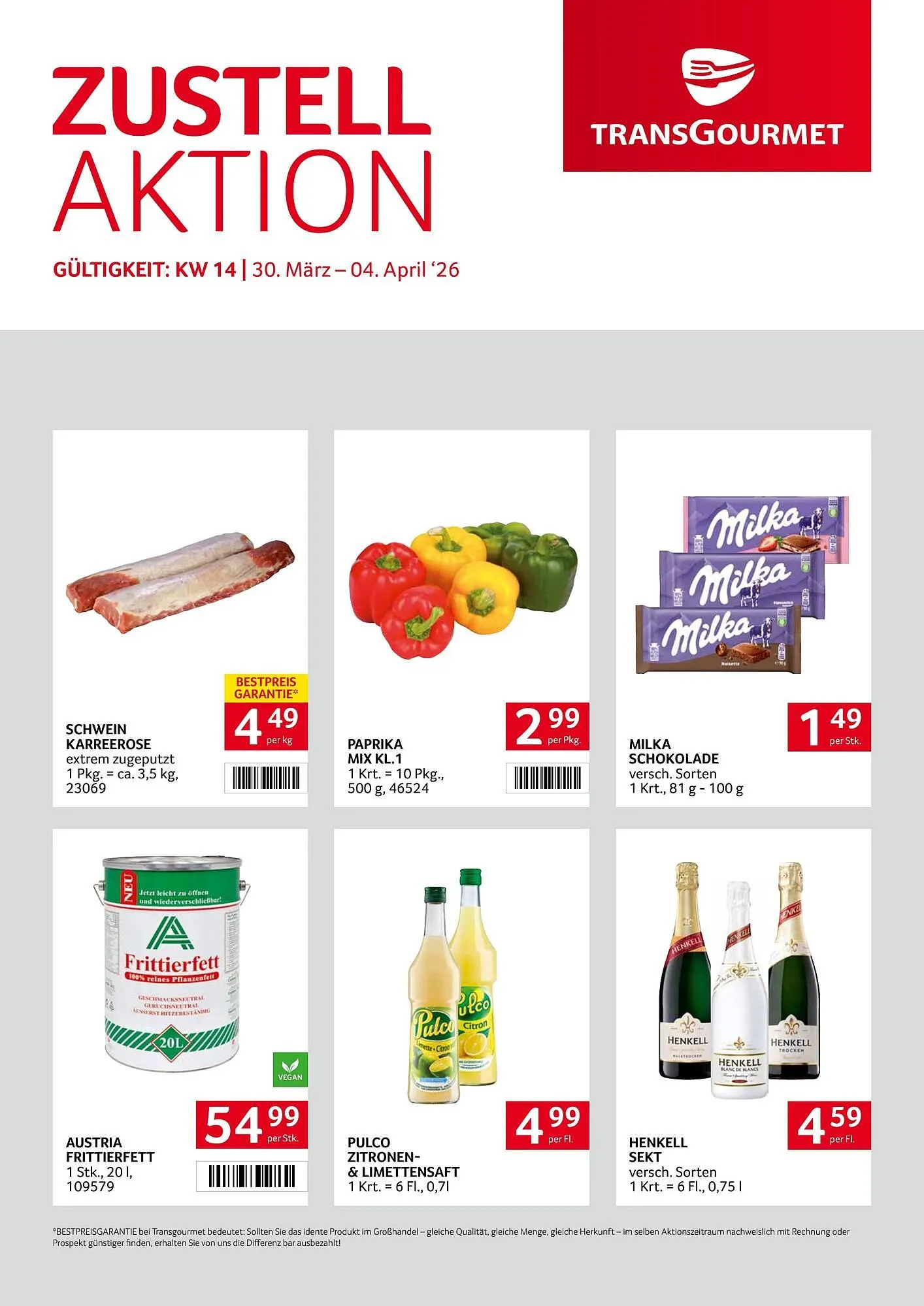 Transgourmet Flugblatt von 30. März bis 4. April 2026 - Flugblätt seite  1