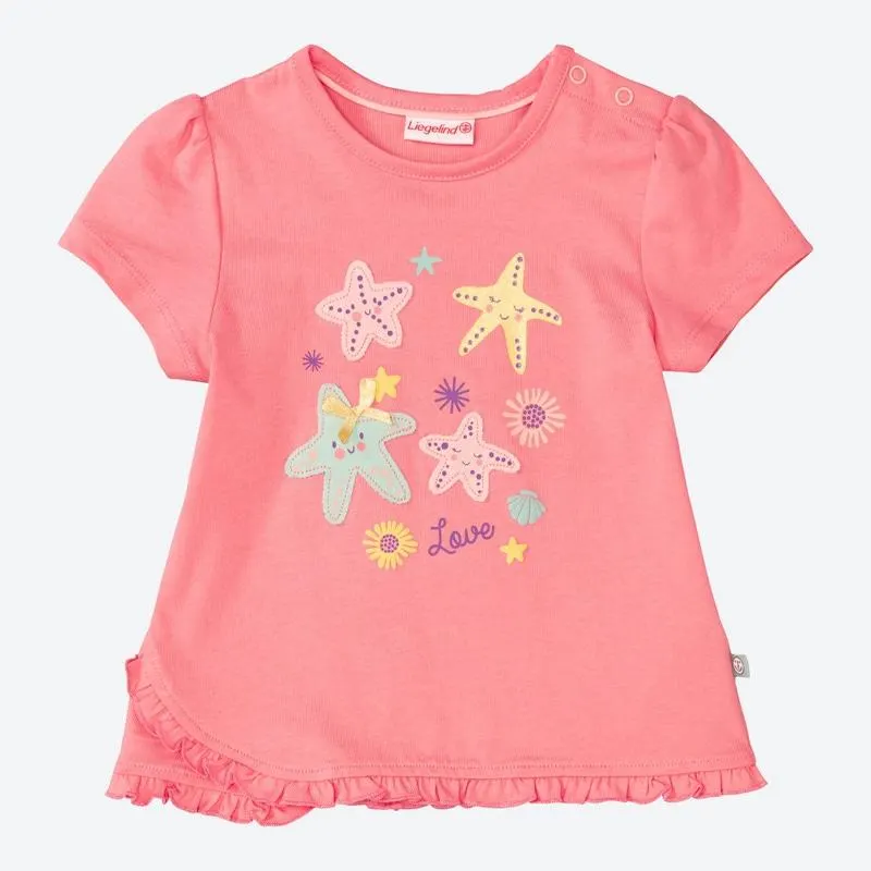 Baby-Mädchen-T-Shirt mit Rüschen