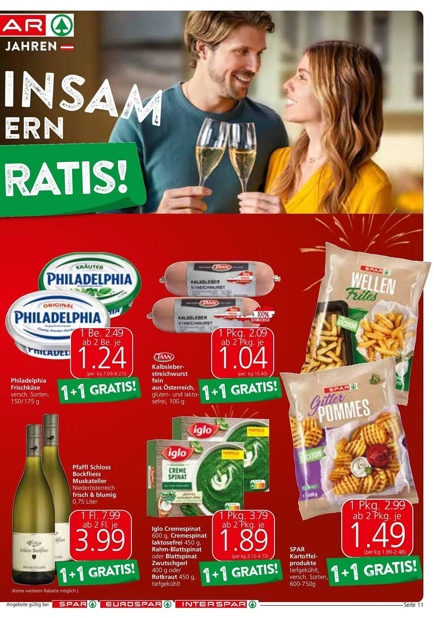 Spar Flugblatt von 26. März bis 3. April 2024 - Flugblätt seite 11