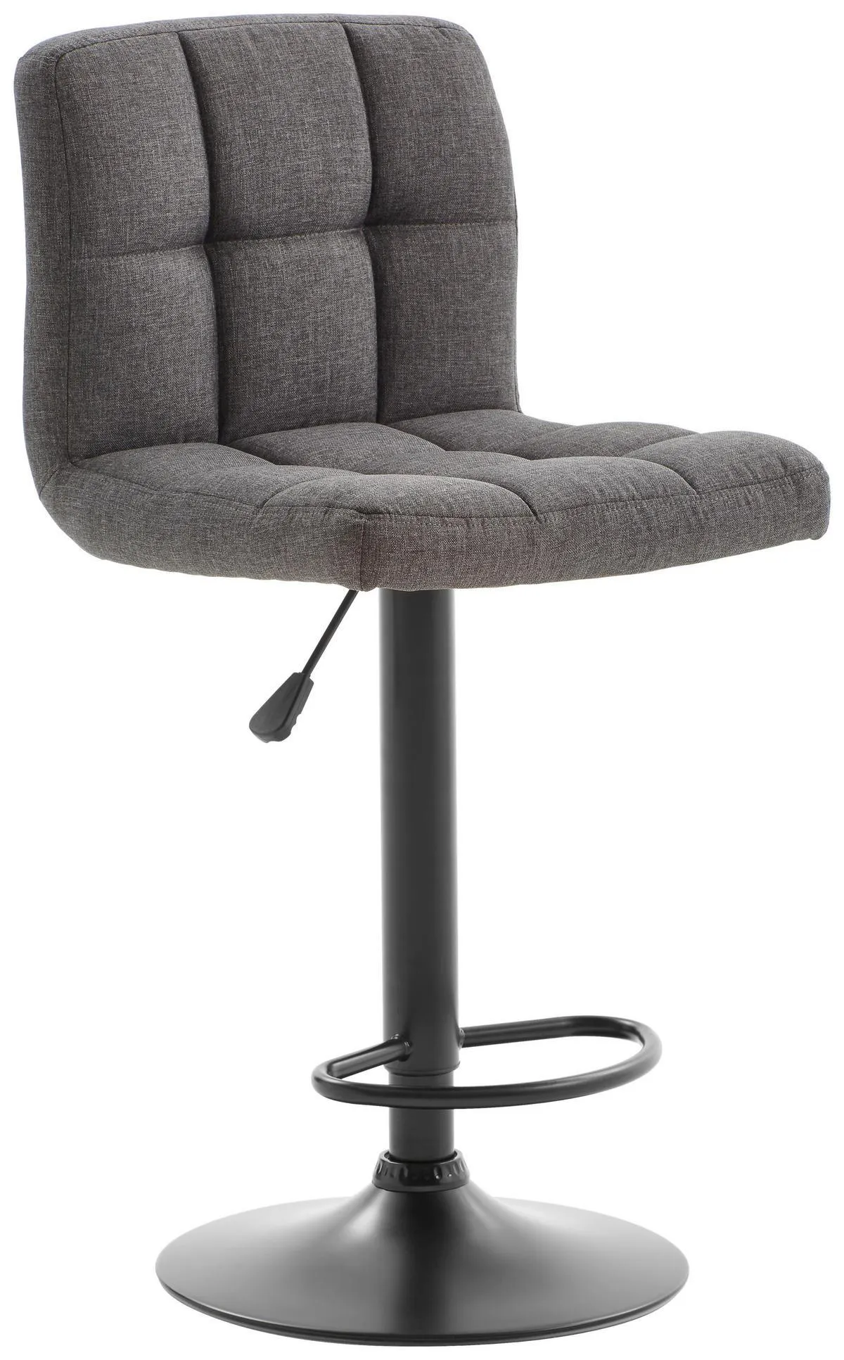 Webstoff Grau, Schwarz Eisen Sitzfläche 360° drehbar