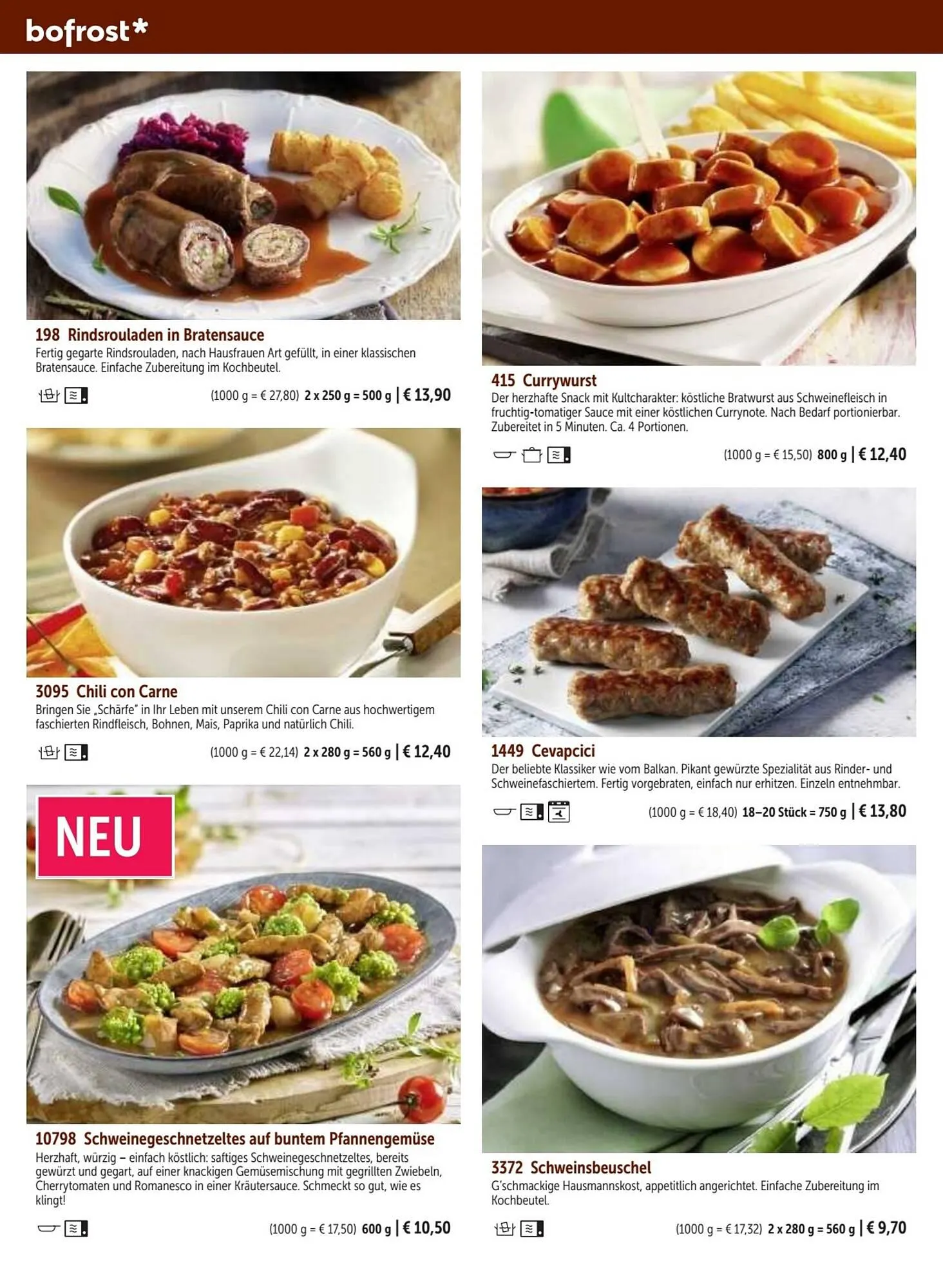 Bofrost Flugblatt von 25. September bis 29. Februar 2024 - Flugblätt seite 54