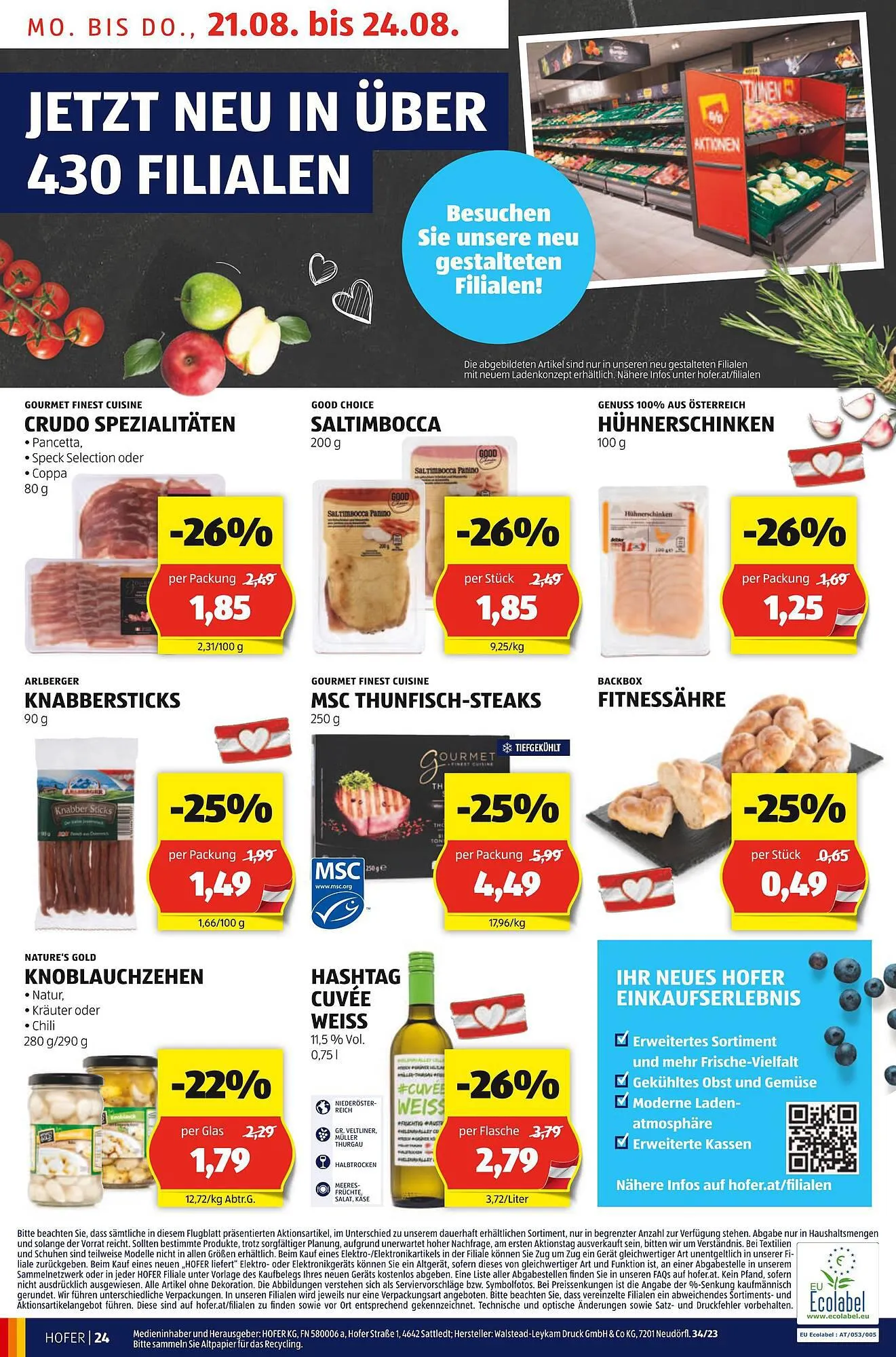 Hofer Flugblatt von 18. August bis 24. August 2023 - Flugblätt seite  26