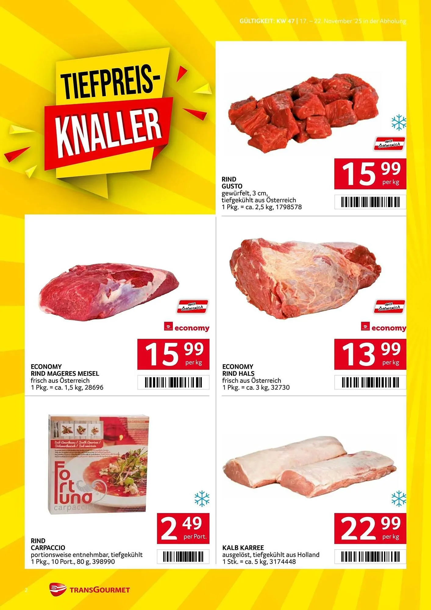 Transgourmet Flugblatt von 17. November bis 23. November 2025 - Flugblätt seite  2