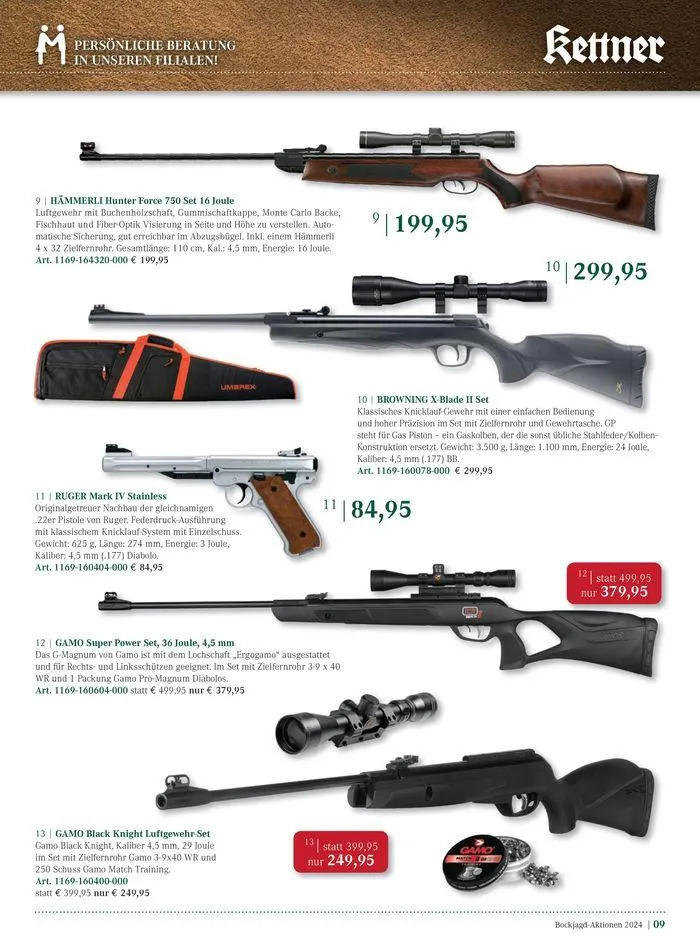 Bock Jagd Aktionen 2024 von 26. Juni bis 31. Dezember 2024 - Flugblätt seite 9