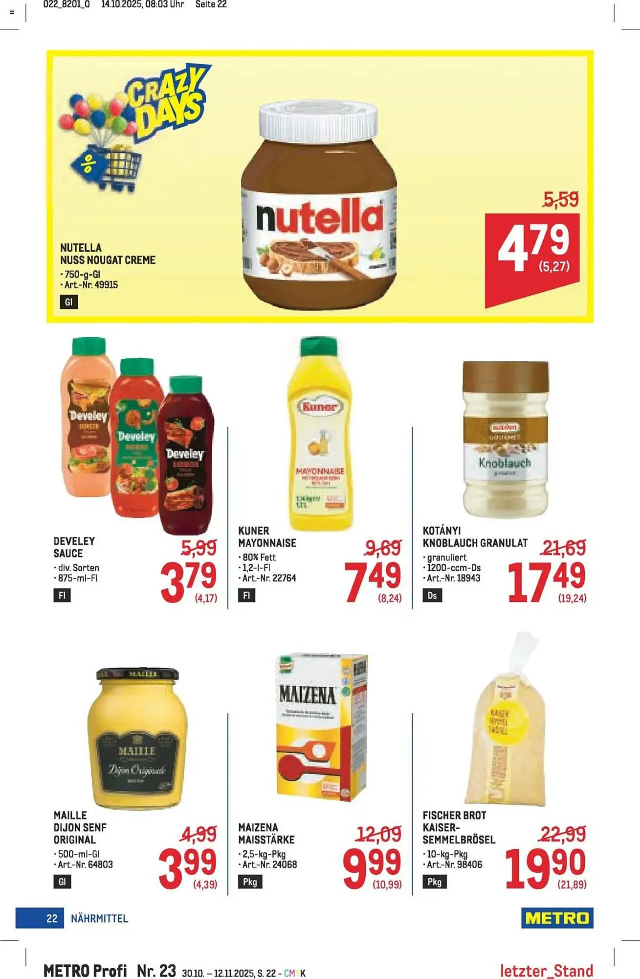 Metro Flugblatt von 30. Oktober bis 12. November 2025 - Flugblätt seite 22
