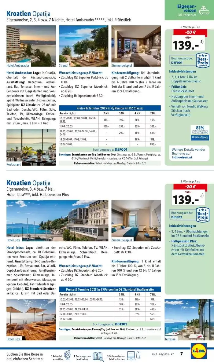 Aktuelle Reiseprospekte Hauptprospekt Februar von 29. Jänner bis 28. Februar 2025 - Flugblätt seite 7