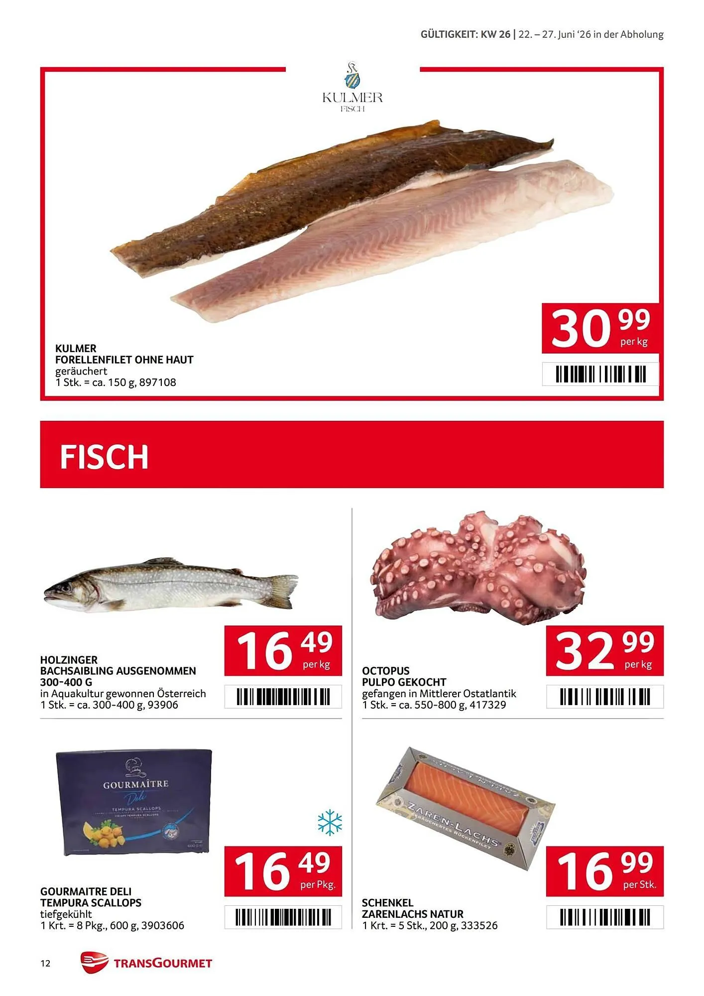 Transgourmet Flugblatt von 22. Juni bis 27. Juni 2026 - Flugblätt seite 12