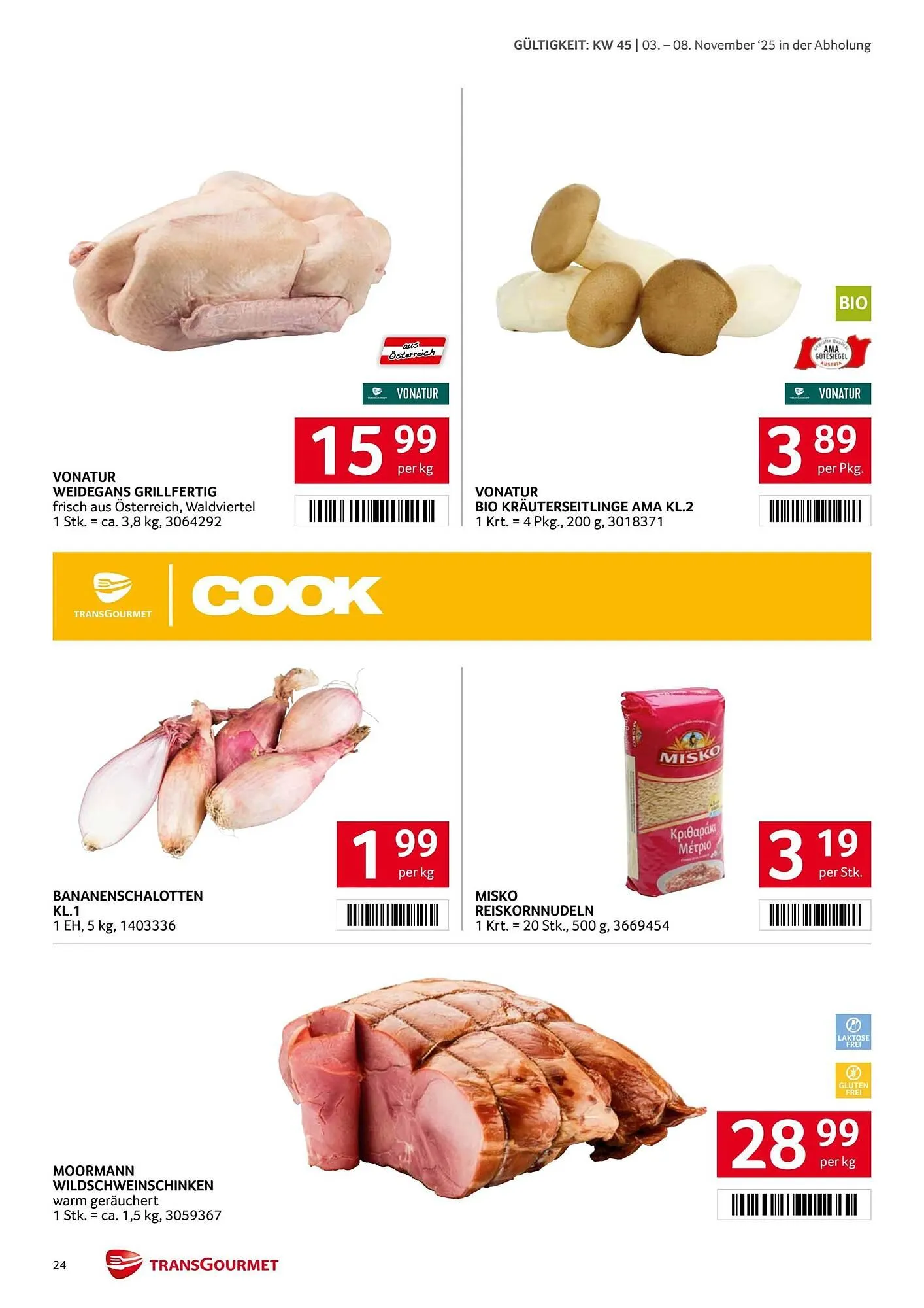 Transgourmet Flugblatt von 3. November bis 9. November 2025 - Flugblätt seite 24