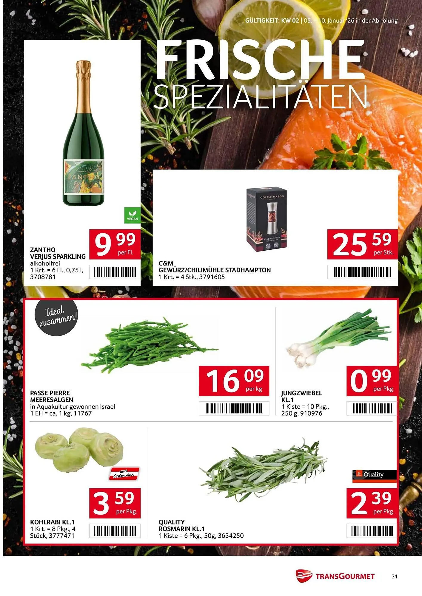 Transgourmet Flugblatt von 5. Jänner bis 10. Jänner 2026 - Flugblätt seite  30