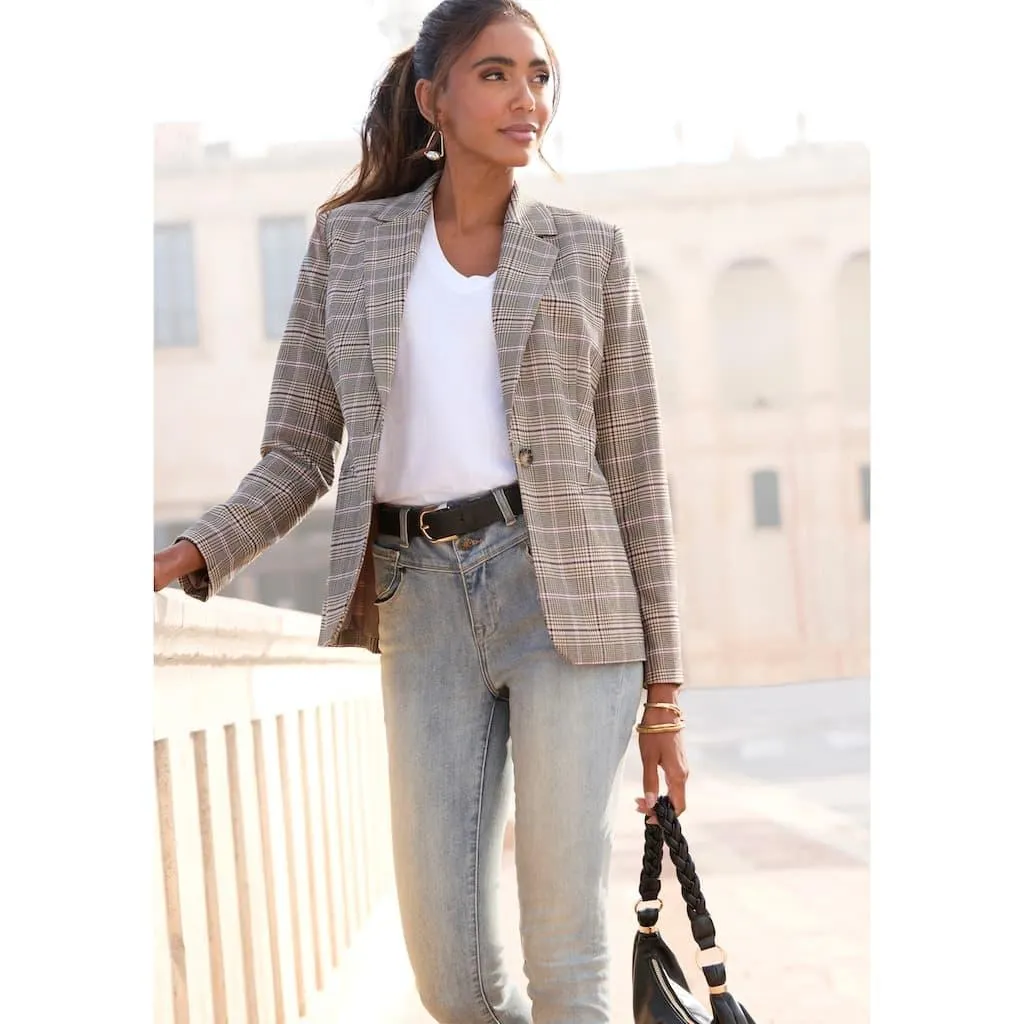 LASCANA Kurzblazer in klassischer Form, taillierter Damenblazer, sportlich elegant