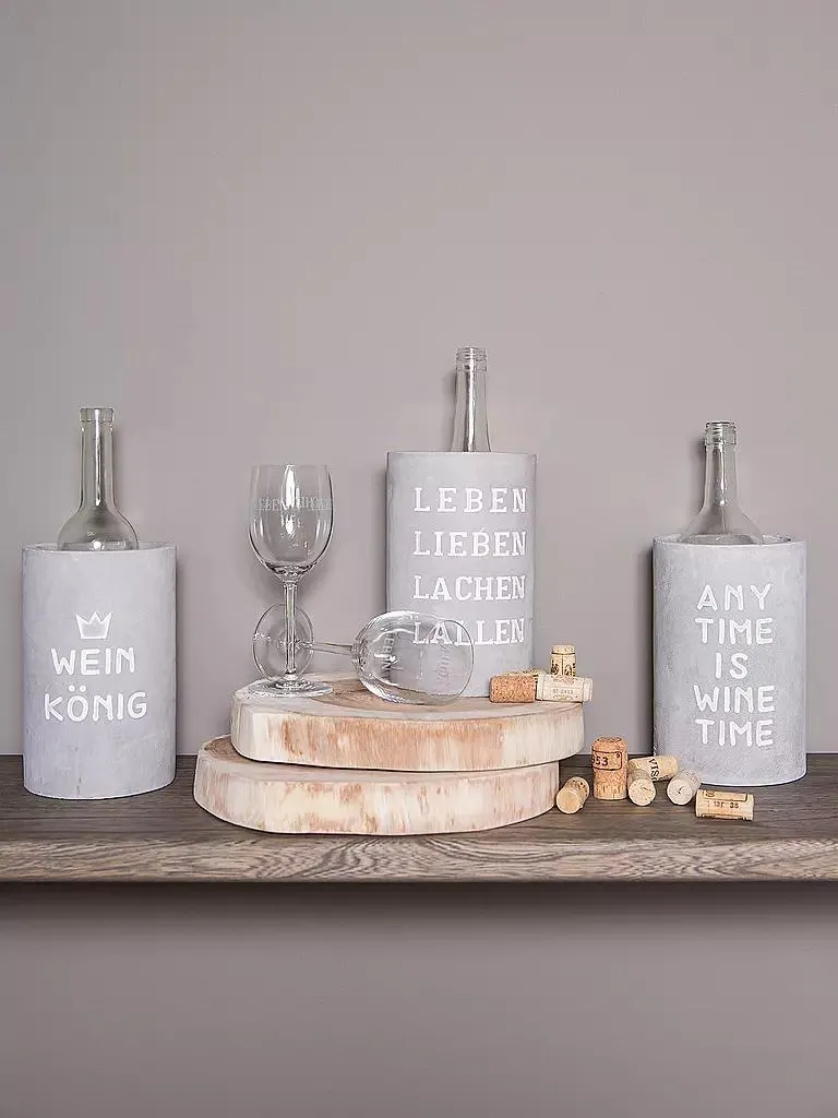 Flaschenkühler aus Beton 21cm "Any Time"