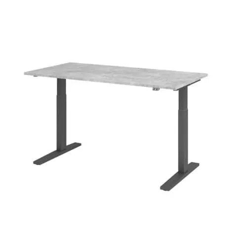 Schreibtisch elektrisch höhenverstellbar Beton/Graphit 160x80cm HAMMERBACHER VXMKA16/M/G