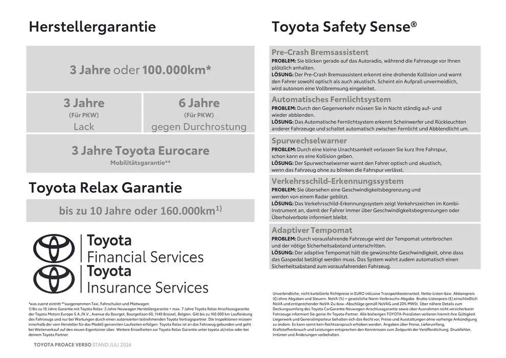 Toyota Proace Verso & Proace Verso Electric von 4. Juli bis 4. Juli 2025 - Flugblätt seite 17