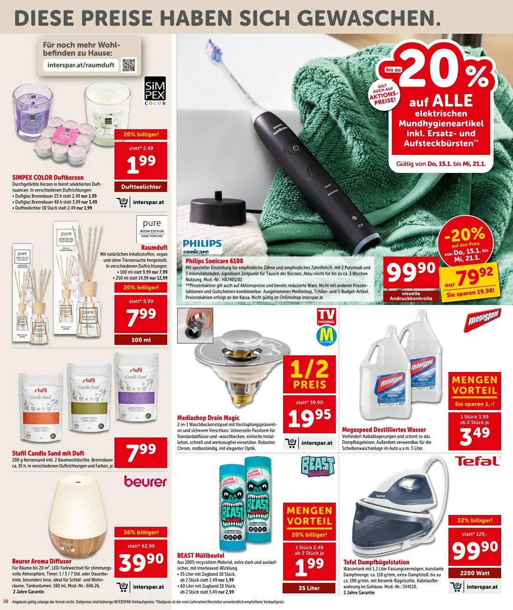 Interspar Flugblatt von 15. Jänner bis 28. Jänner 2026 - Flugblätt seite  20