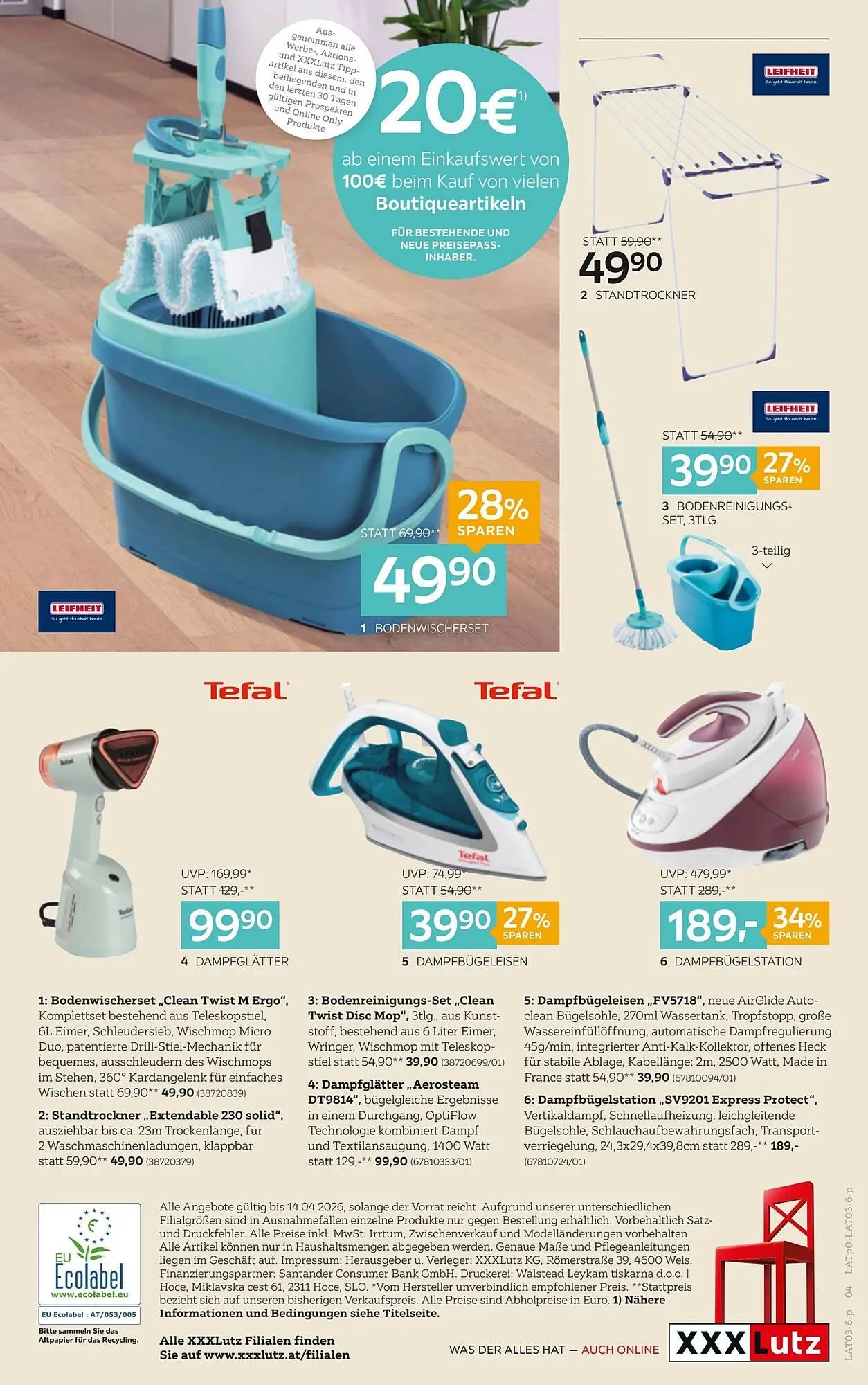 XXXLutz Prospekt von 7. April bis 22. April 2026 - Flugblätt seite  4