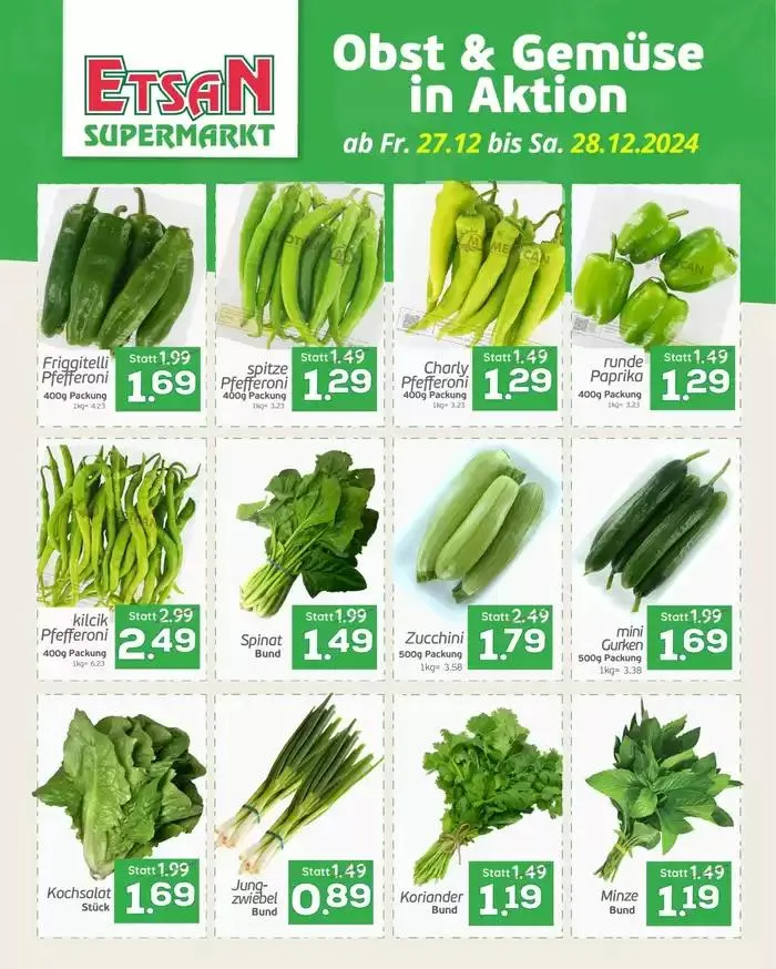 ETSAN Aktuelle Angebote von 28. Dezember bis 11. Jänner 2025 - Flugblätt seite  1