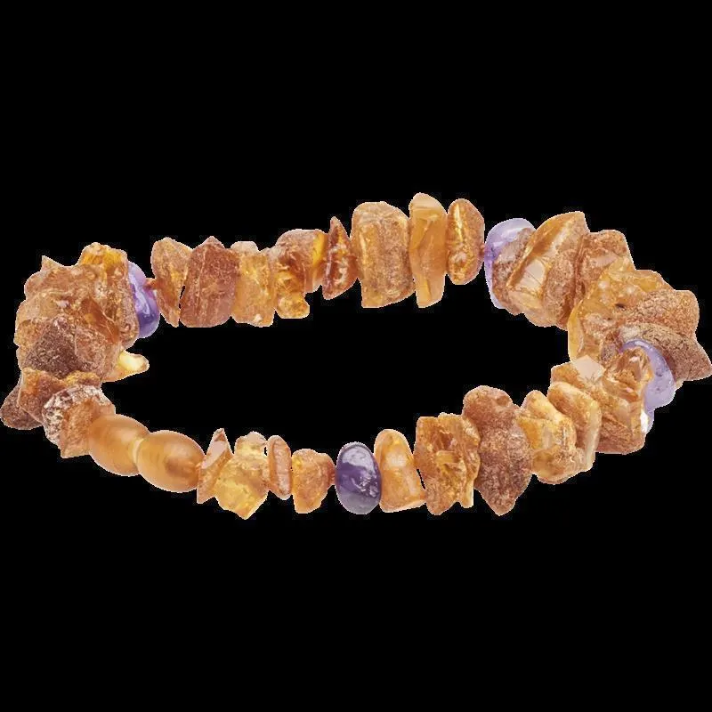 Allpets Bernsteinkette Amethyst 25 cm