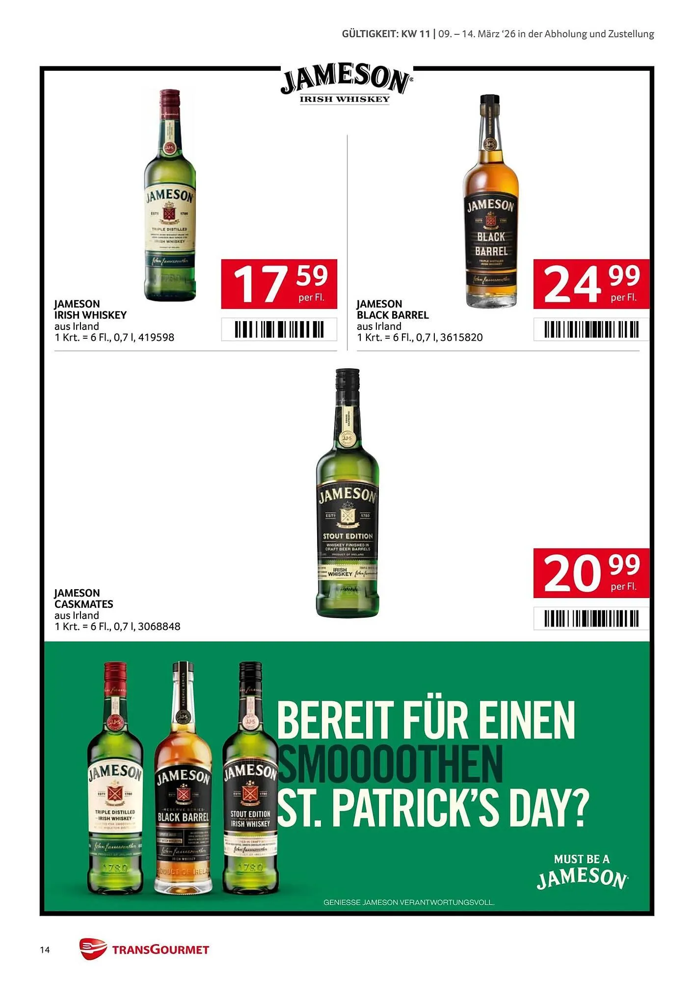 Transgourmet Flugblatt von 9. März bis 15. März 2026 - Flugblätt seite 14