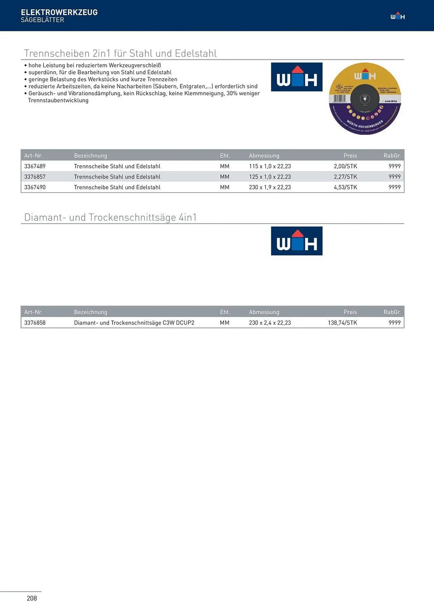 Würth Flugblatt von 22. Februar bis 31. Dezember 2024 - Flugblätt seite  208