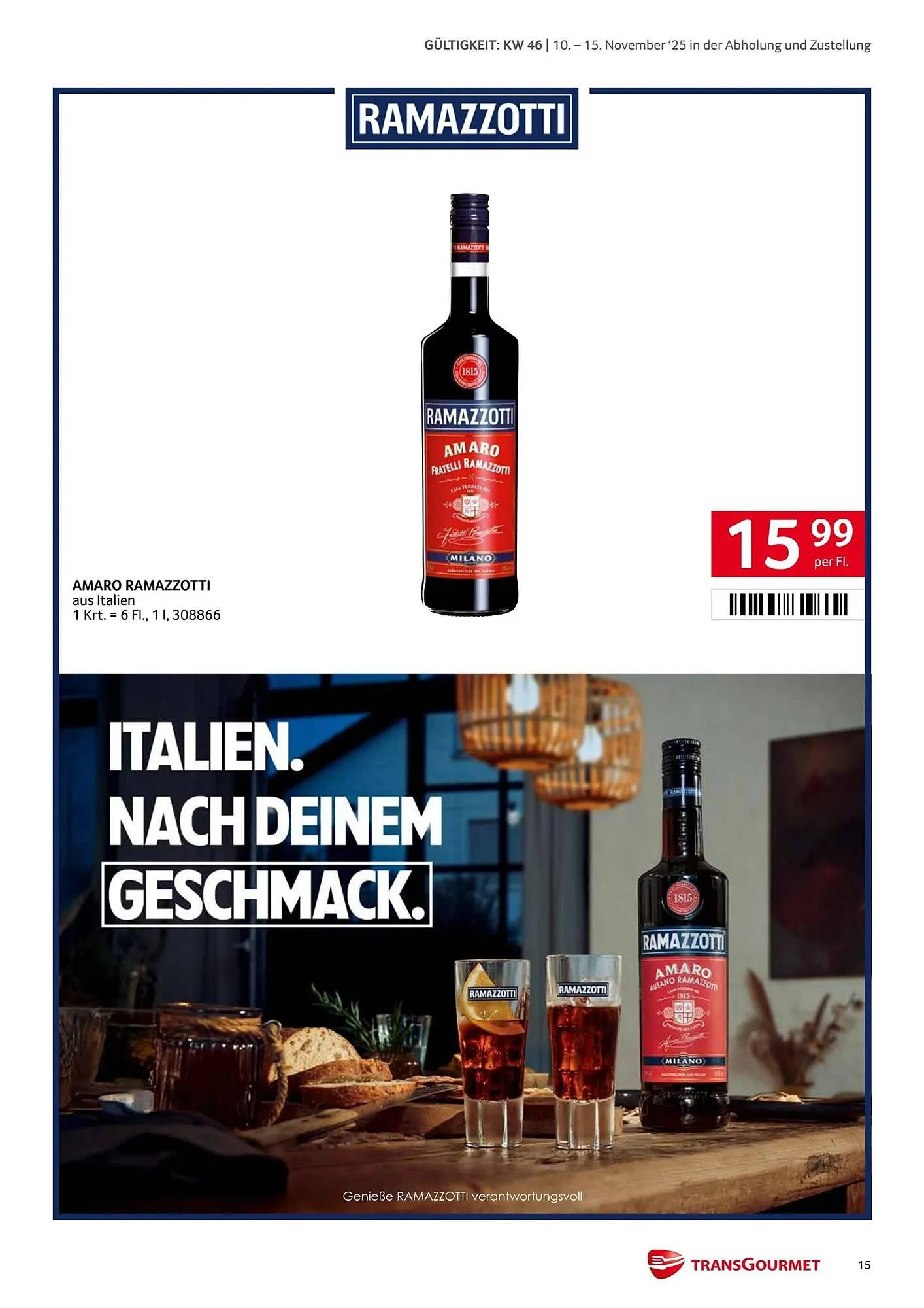 Transgourmet Flugblatt von 10. November bis 15. November 2025 - Flugblätt seite 15