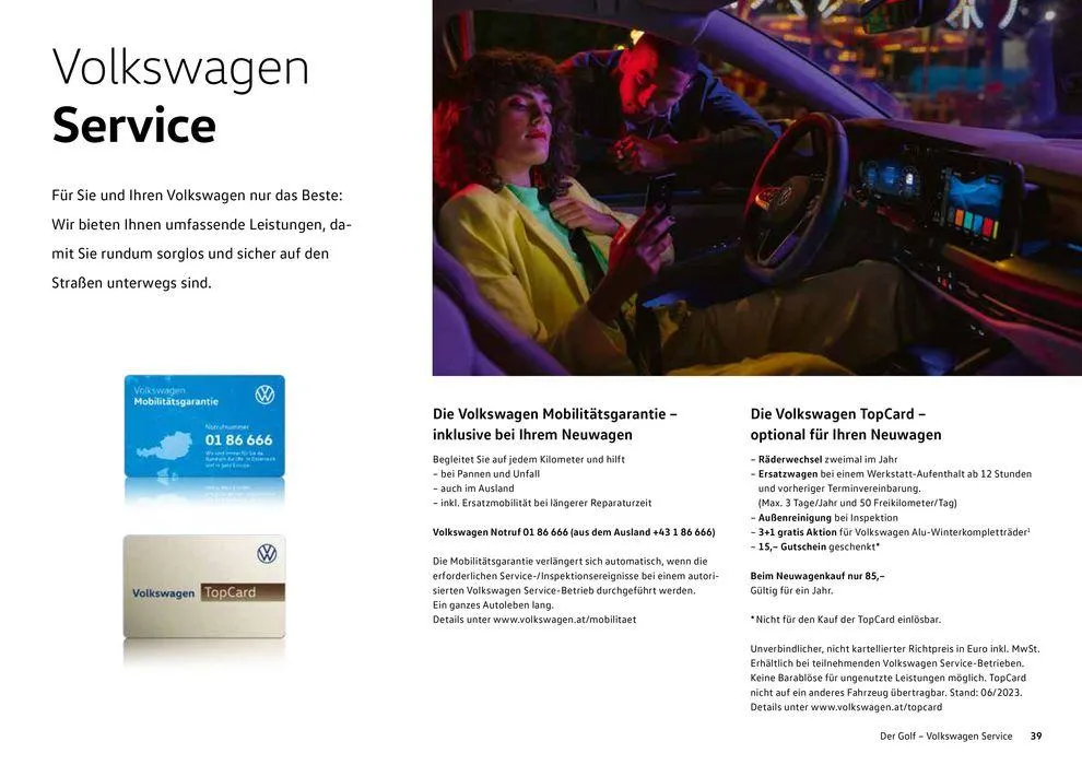Volkswagen GOLF von 16. Februar bis 16. Februar 2025 - Flugblätt seite 39
