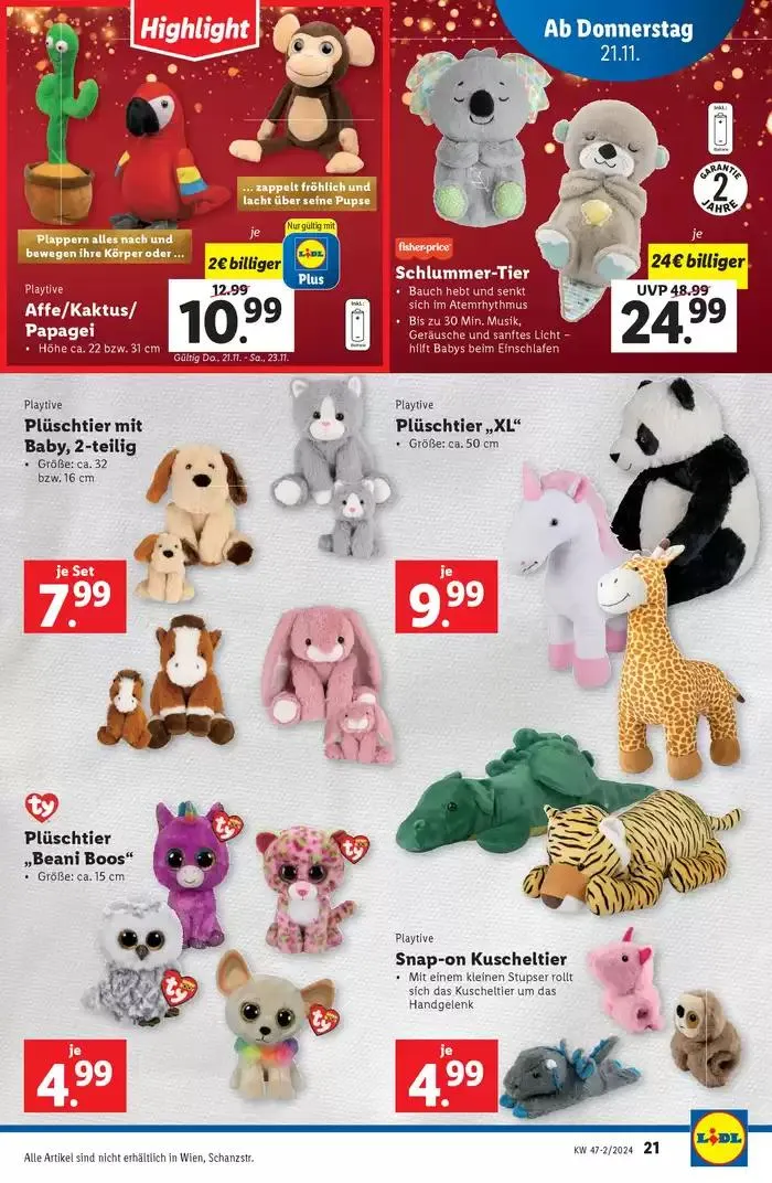 Große Auswahl an Angeboten von 21. November bis 27. November 2024 - Flugblätt seite  21