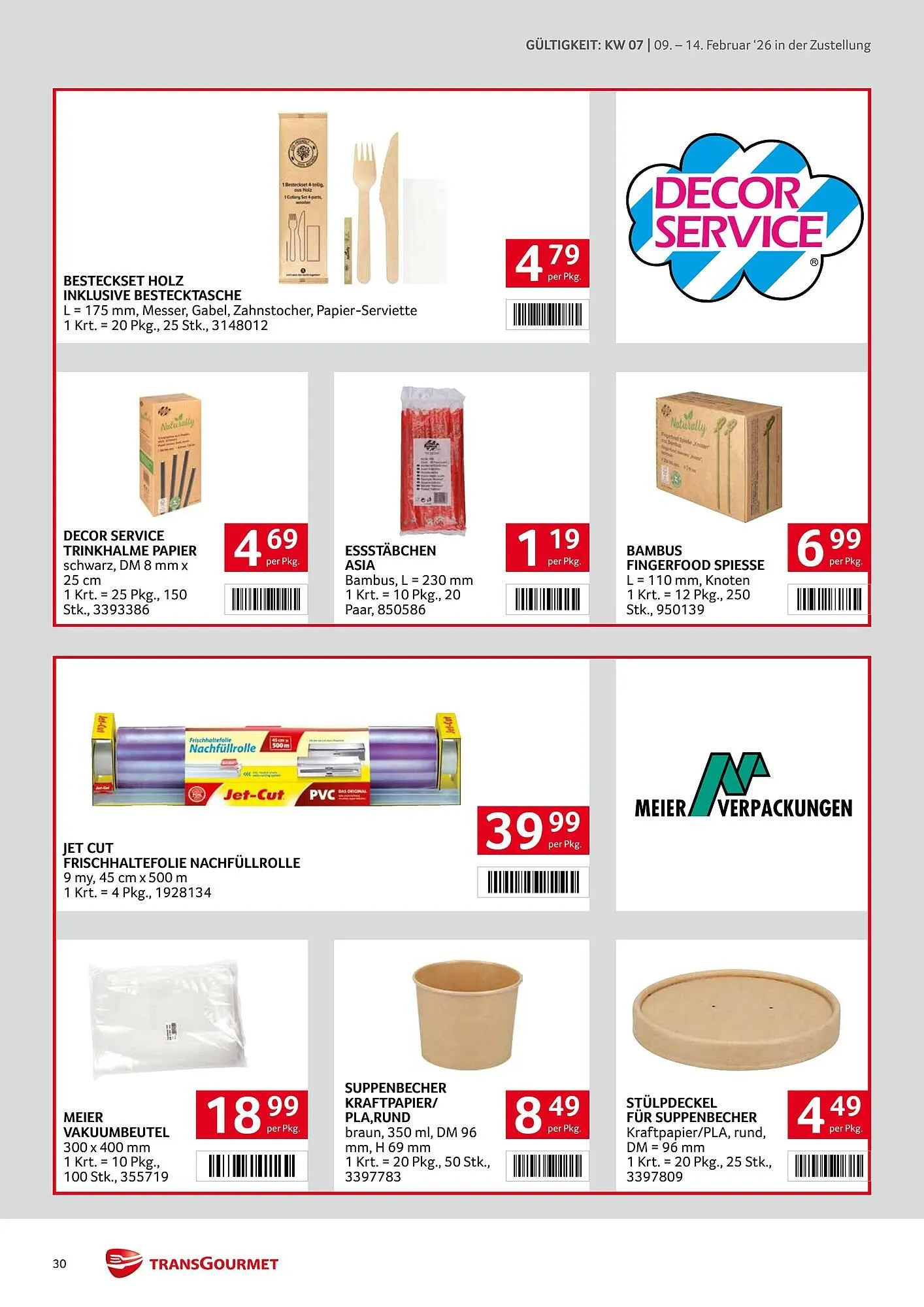 Transgourmet Flugblatt von 9. Februar bis 14. Februar 2026 - Flugblätt seite  30