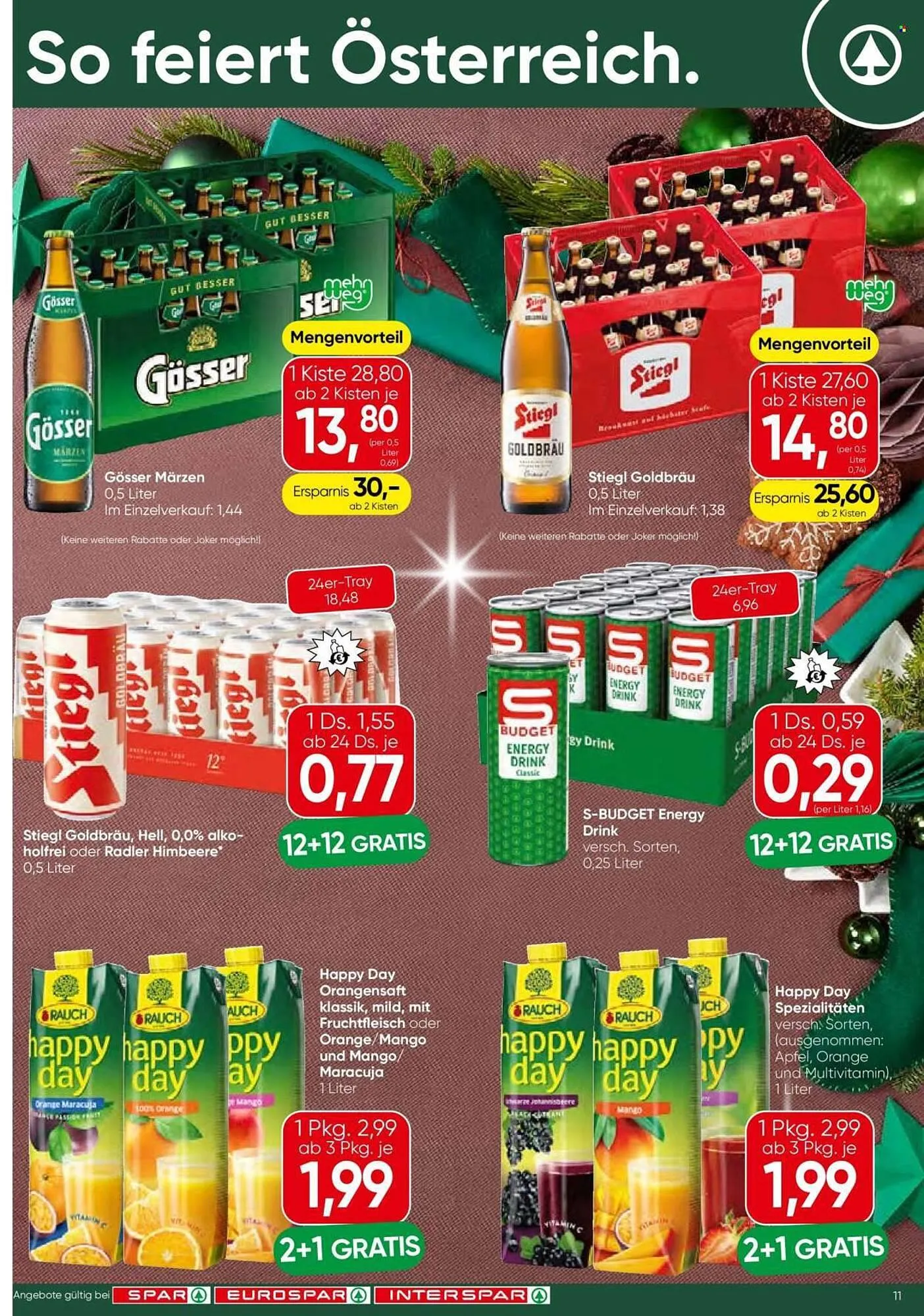 Eurospar Flugblatt von 23. Dezember bis 31. Dezember 2025 - Flugblätt seite  11